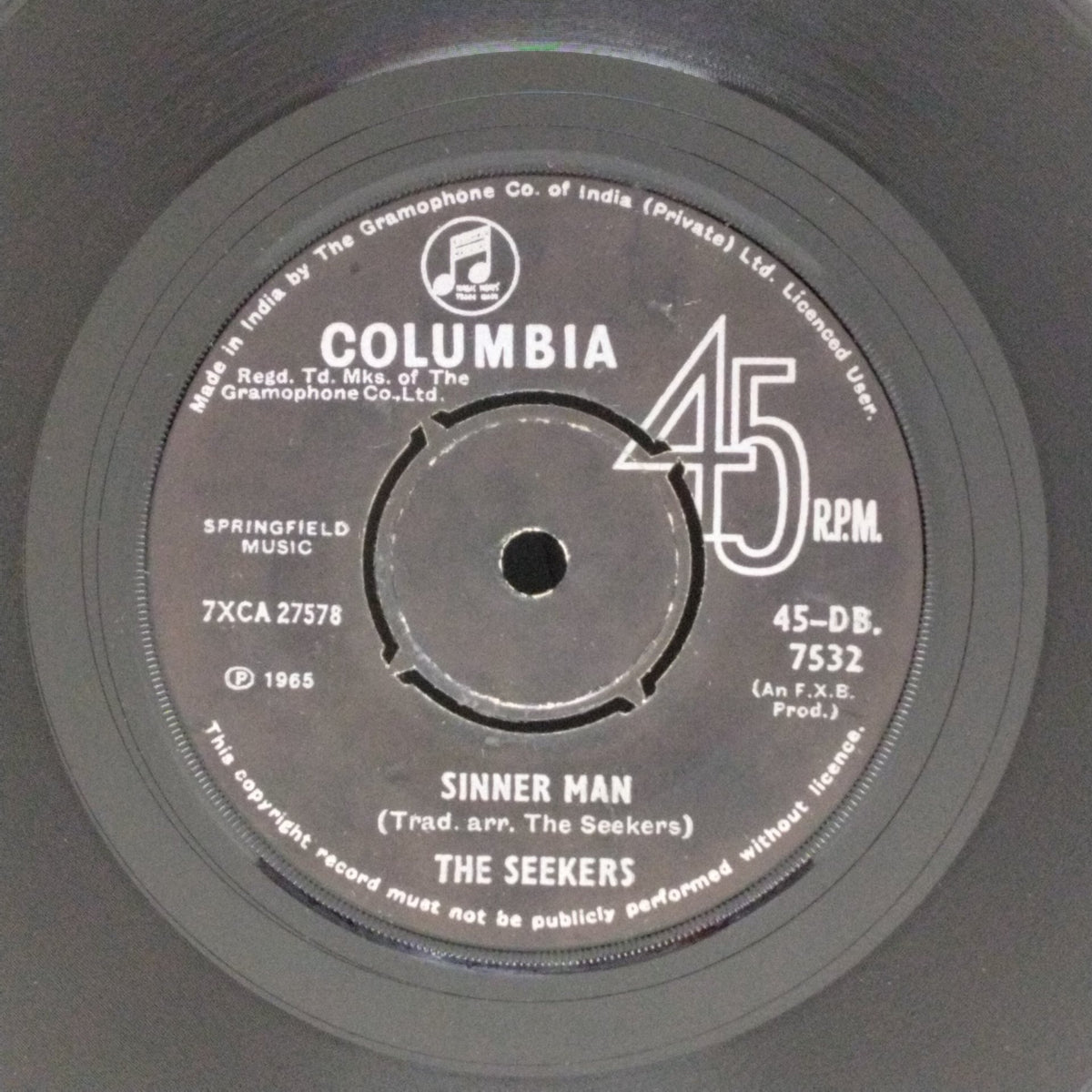 The Seekers - Sinner Man / A World of Our Own (45-RPM)