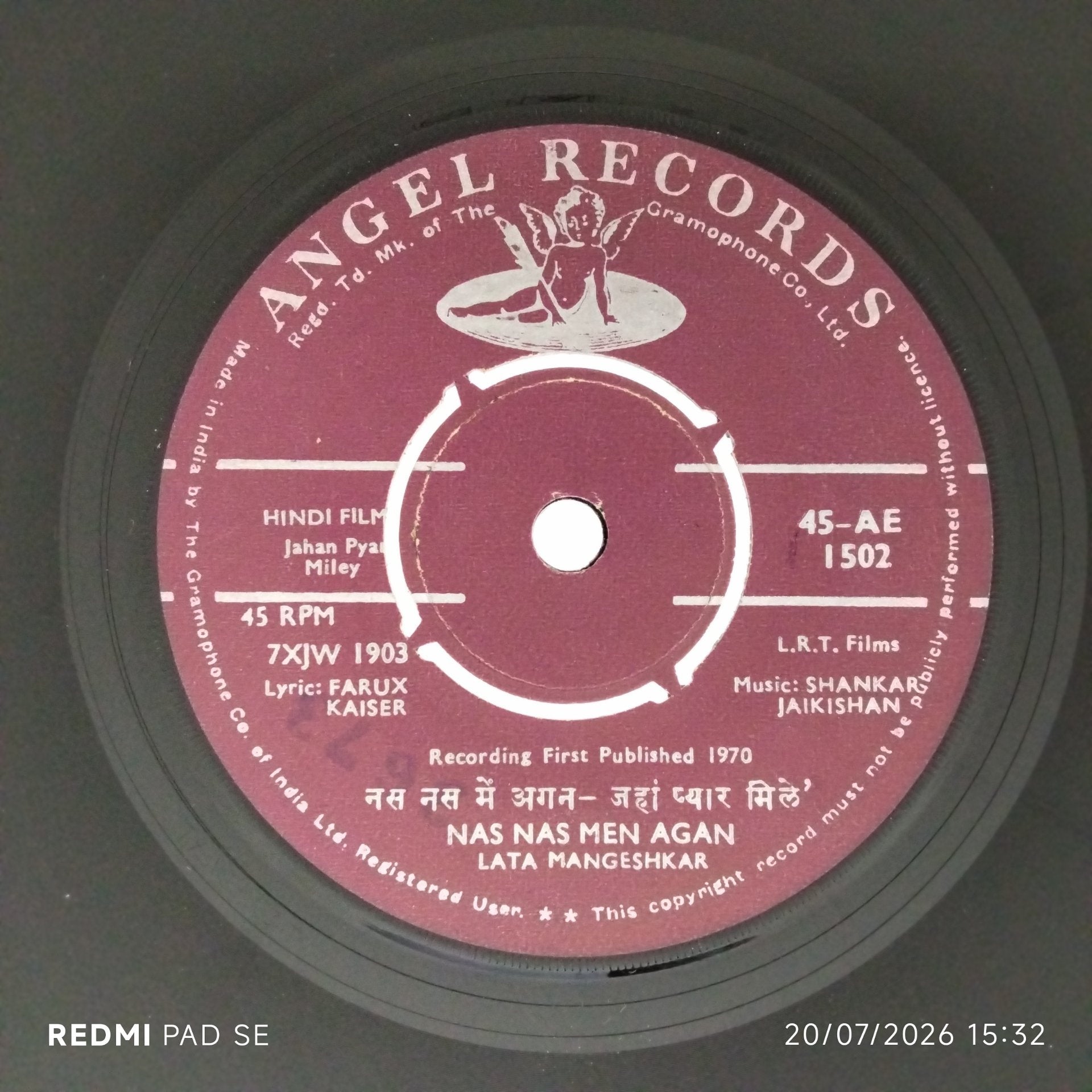 Shankar Jaikishan - Jahan Pyar Miley (45-RPM)