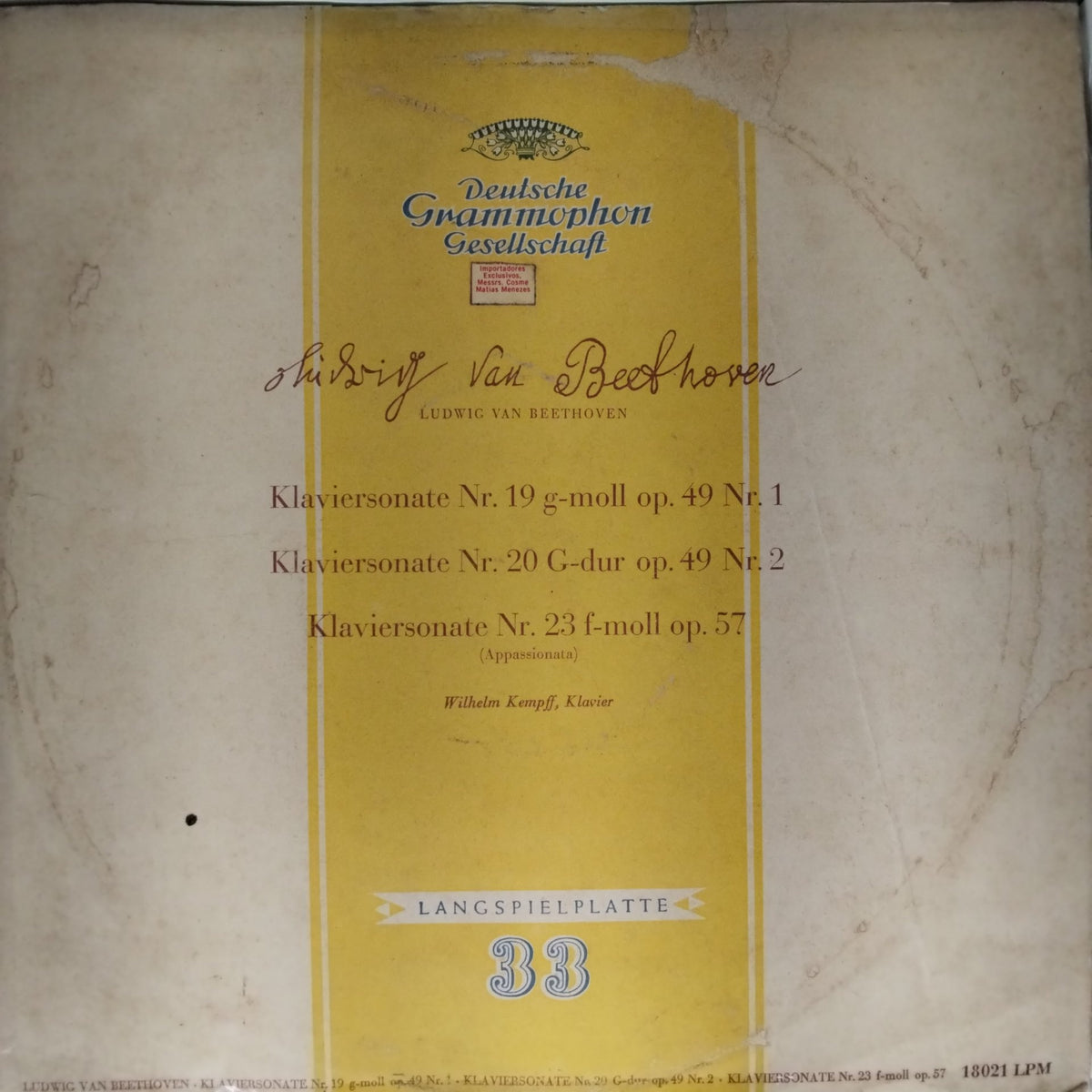 Ludwig van Beethoven - Klaviersonaten Nr. 19, Nr. 20, Nr. 23 (Appassionata) (Vinyl)