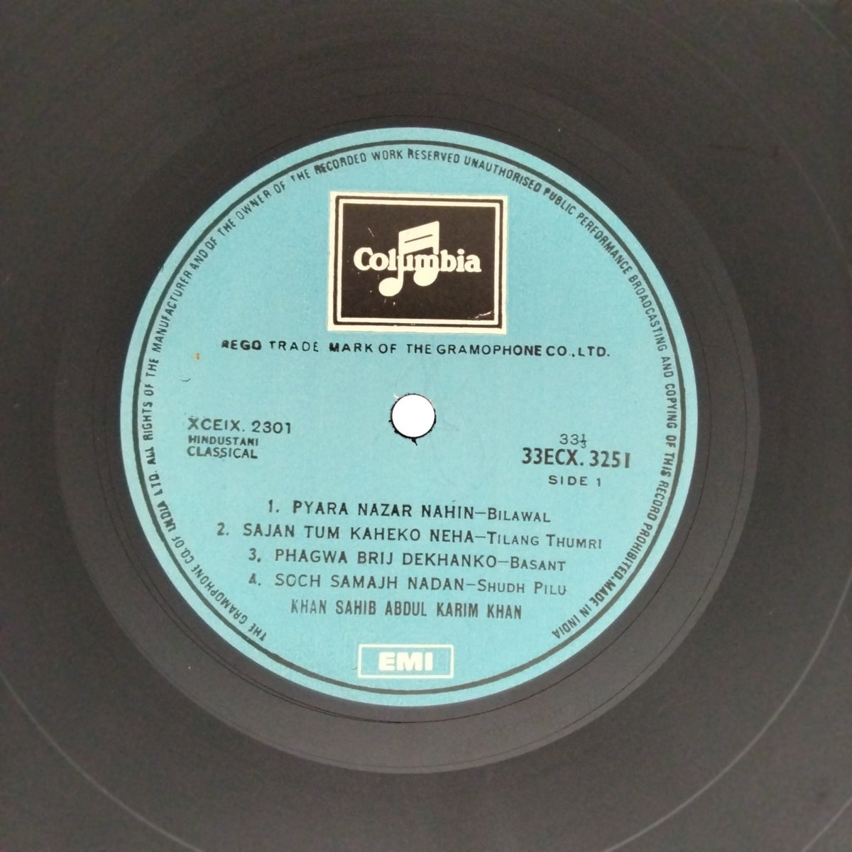 Khan Sahib Abdul Karim Khan - Various Ragas (Vinyl)