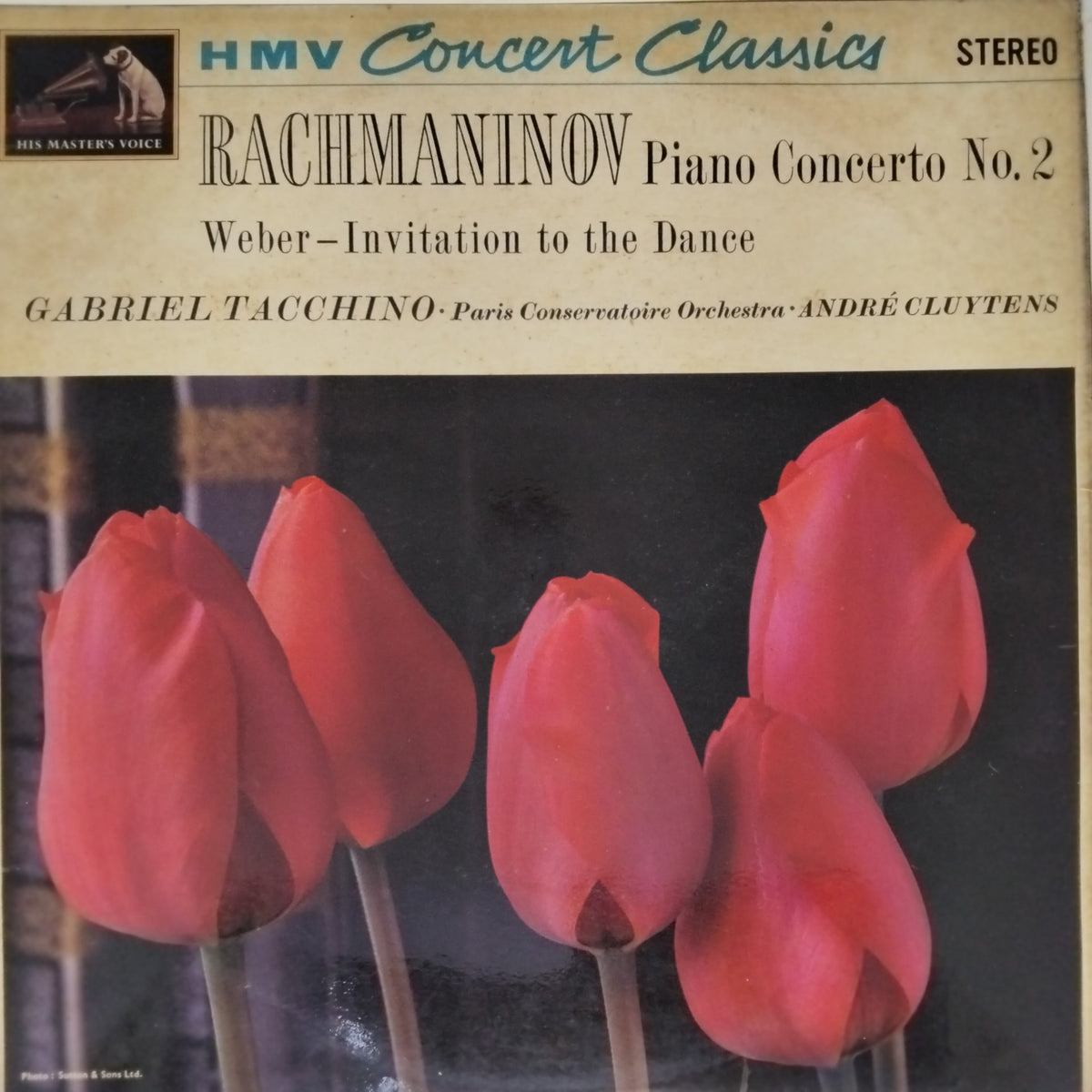 Gabriel Tacchino, Paris Conservatoire Orchestra, André Cluytens - Rachmaninov Piano Concerto No. 2 / Weber - Invitation to the Dance (Vinyl)