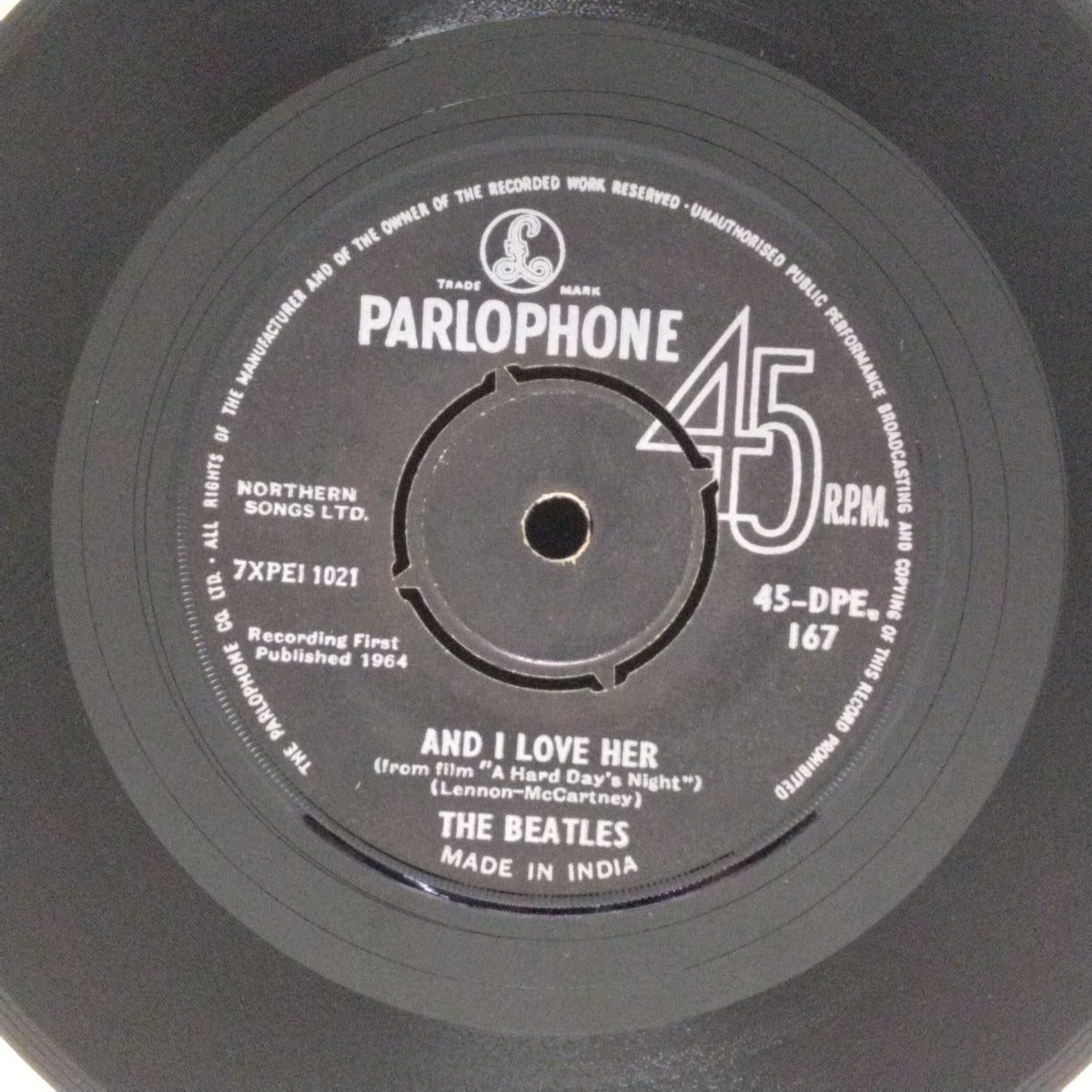 The Beatles - And I Love Her / If I Fell (45-RPM)
