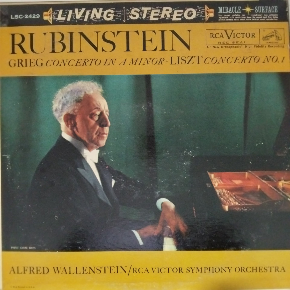 Artur Rubinstein, Alfred Wallenstein - Grieg Concerto in A Minor / Liszt Concerto No. 1 (Vinyl)