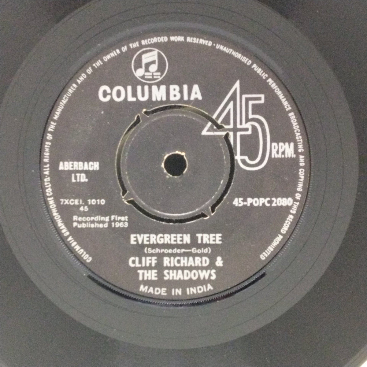 Cliff Richard & The Shadows - Evergreen Tree / Spanish Harlem (45-RPM)