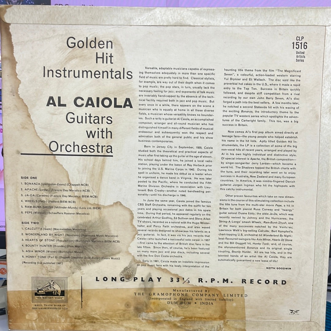 Al Caiola And His Orchestra - Golden Hit Instrumentals (Vinyl)