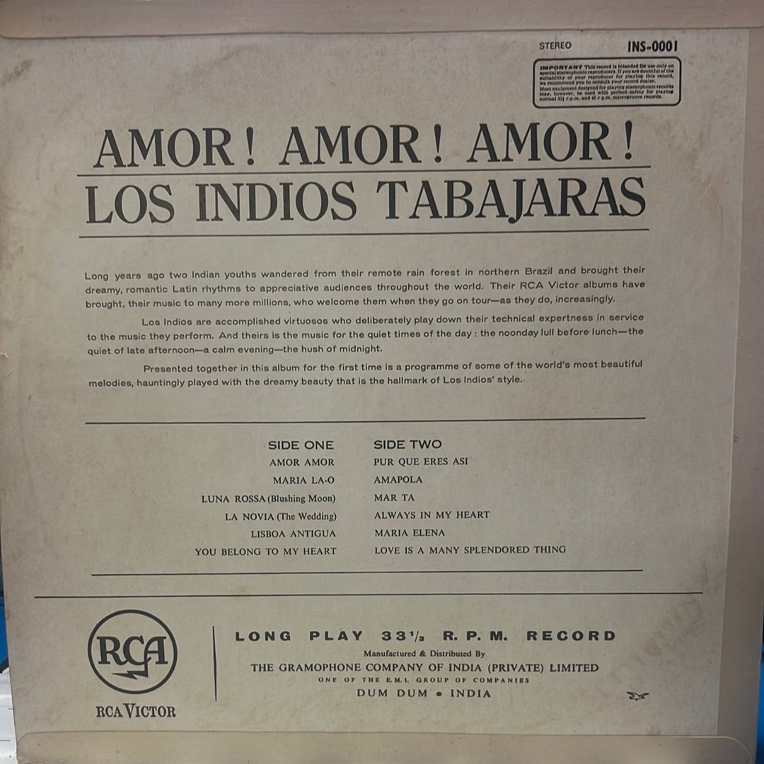 Los Indios Tabajarias  - Amor! Amor! Amor! (Vinyl)