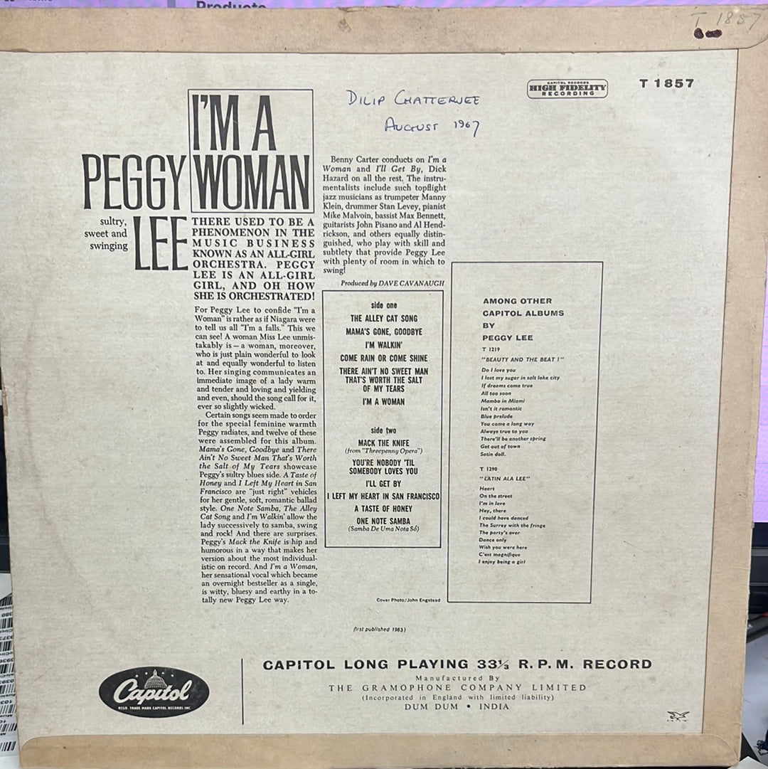 Peggy Lee - I'm A Woman (Vinyl)