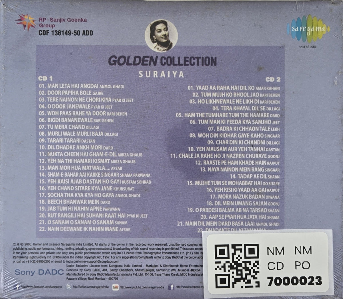Suraiya - Golden Collection: Her Greatest Hits (CD) (2)