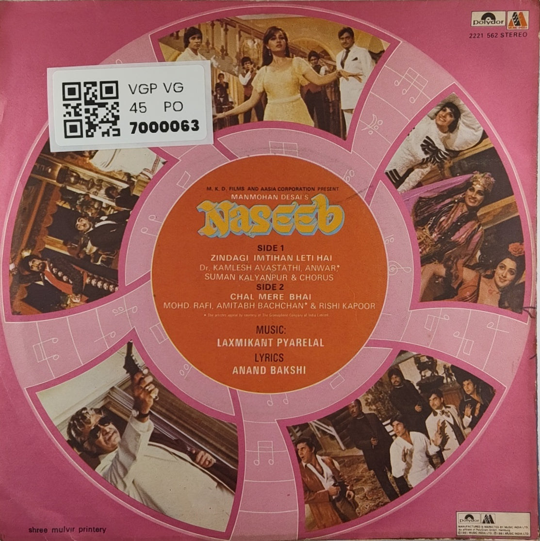 Laxmikant Pyarelal - Naseeb (45-RPM)