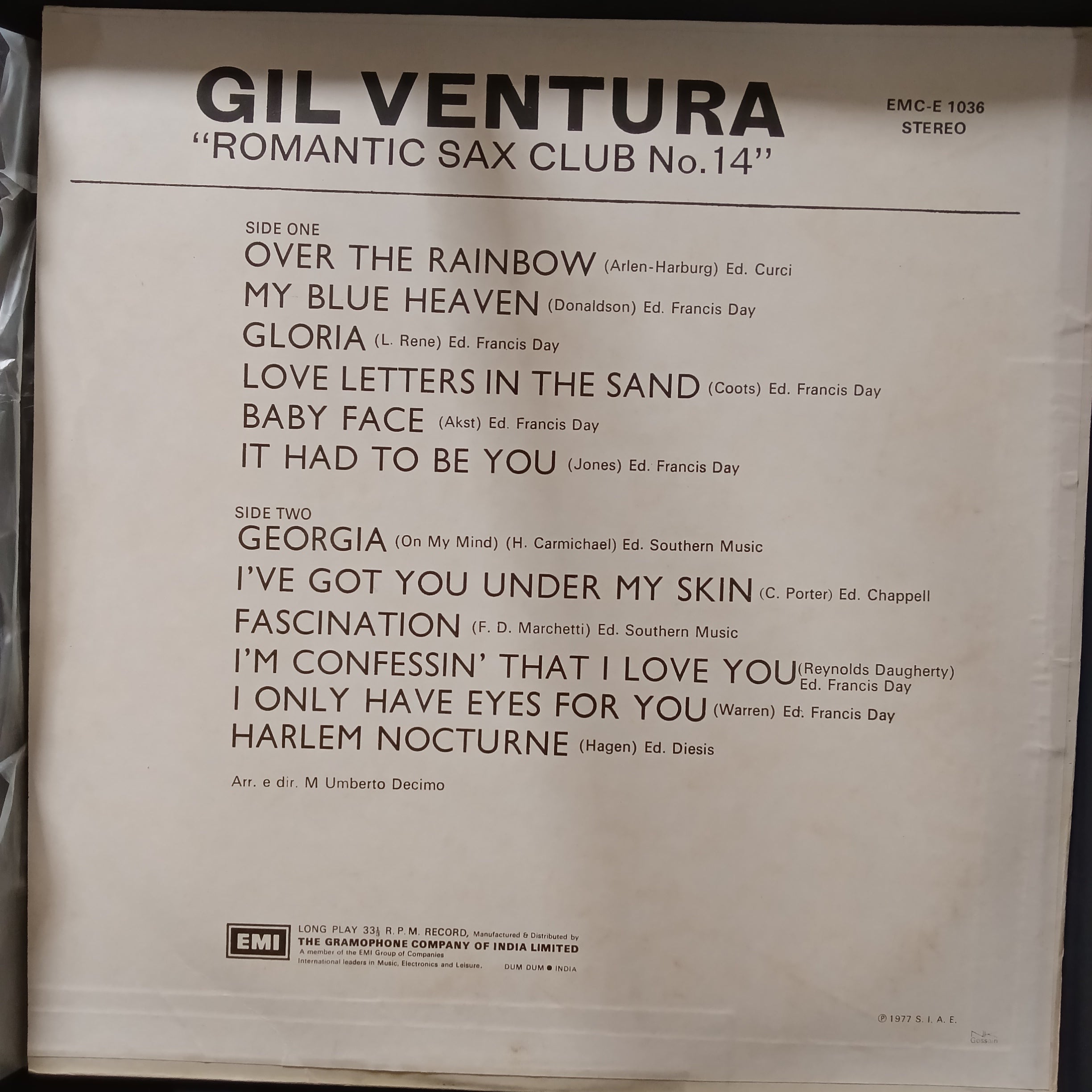 Gil Ventura - Romatic Sax Club No.14 (Vinyl)