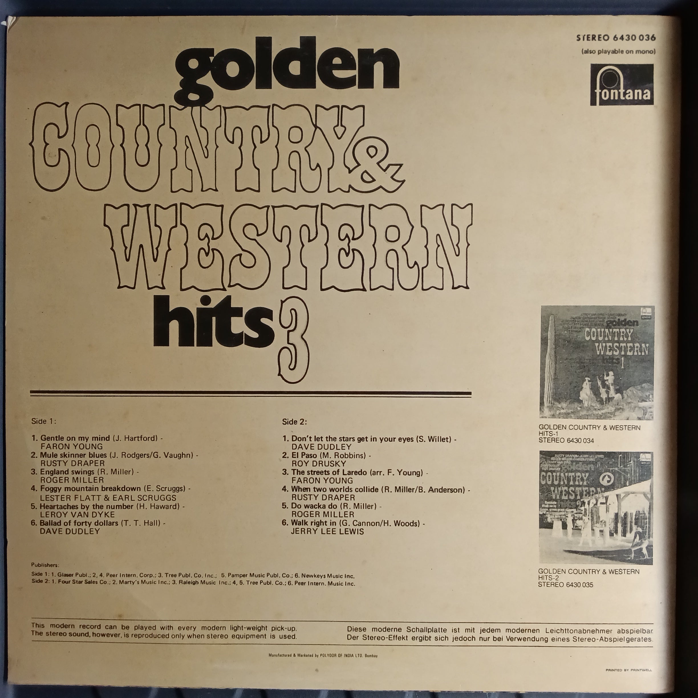 Various - Golden Country And Western Hits 3 (Vinyl)