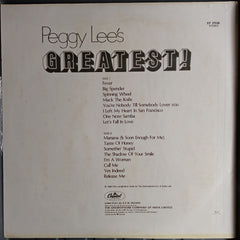 Peggy Lee - Peggy Lees Greatest (Vinyl)