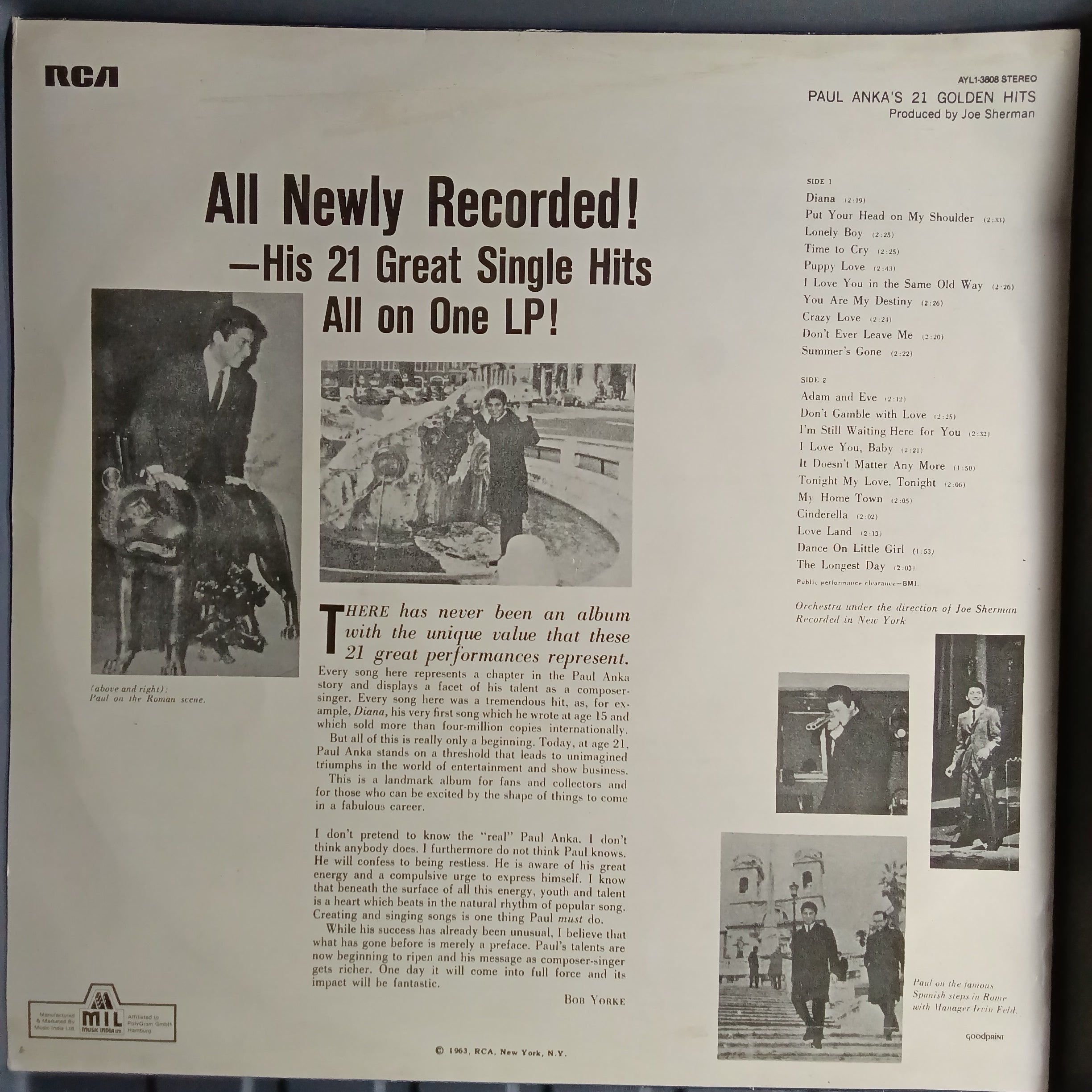 Paul Anka - 21 Golden Hits (Vinyl)