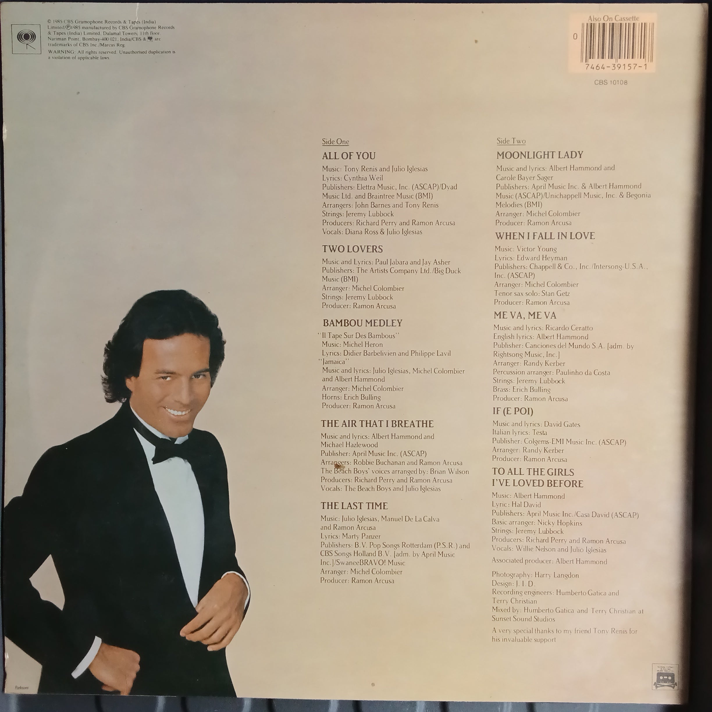 Julio Iglesias - 1100 Bel Air Place (Vinyl)