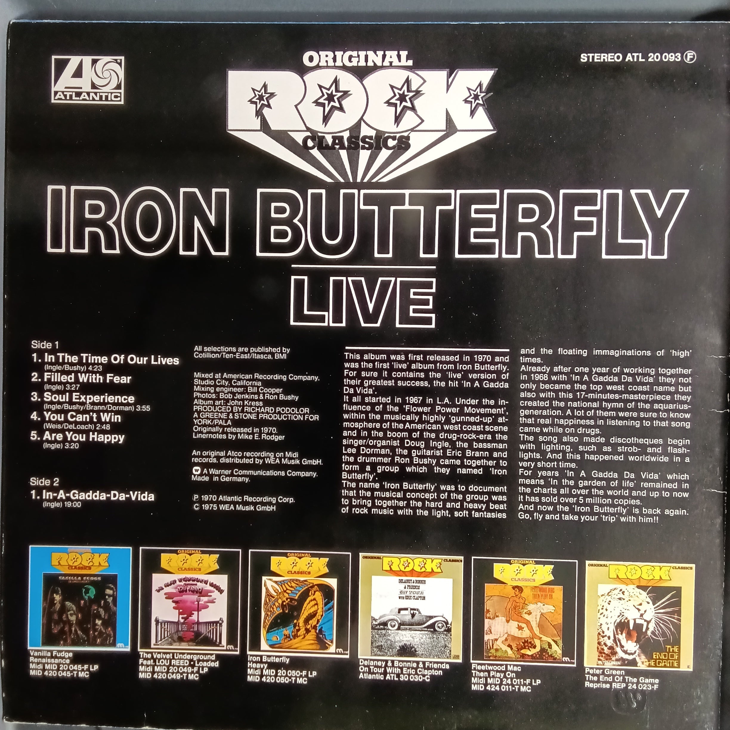 Iron Butterfly - Live (Vinyl)