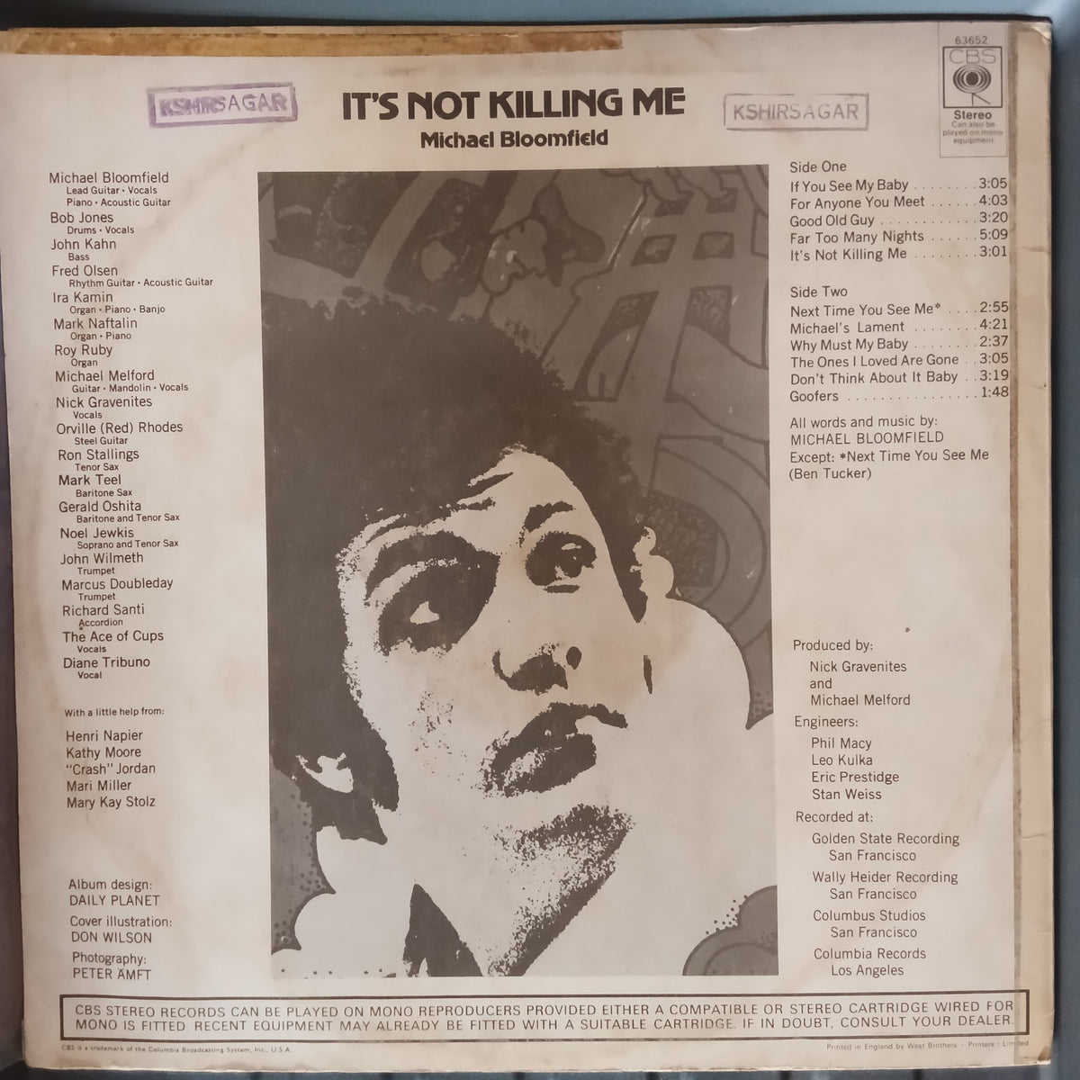 Michael Bloomfield - It'S Not Killing Me (Vinyl)