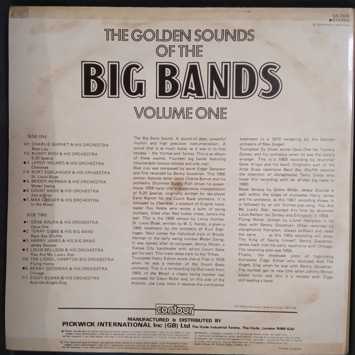 Various - The Golden Sounds Of The Big Bands - Vol. 1 (Vinyl)