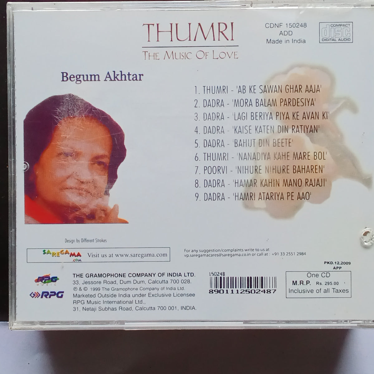 Begum Akhtar - Thunri - The Music Of Love (CD)