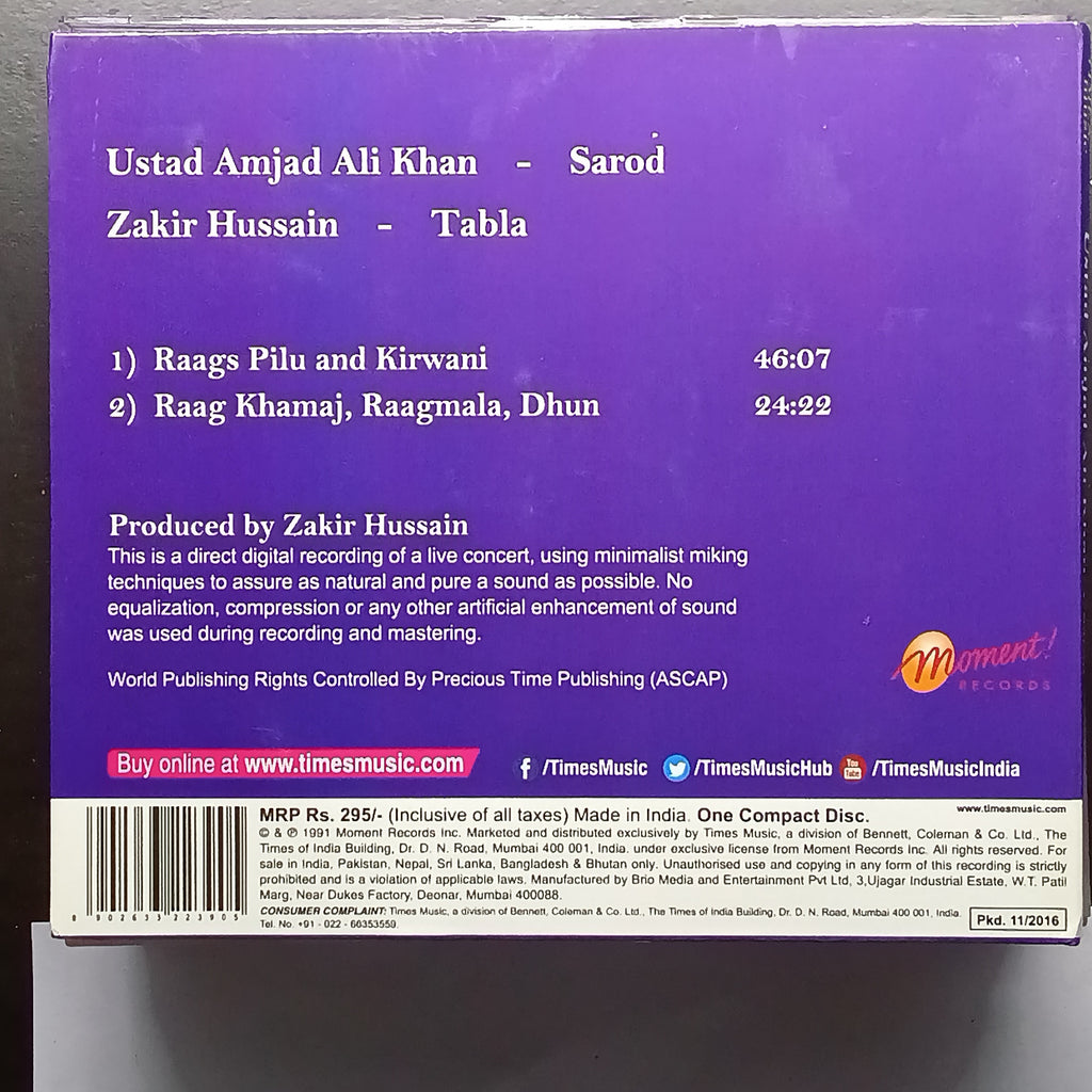Amjad Ali Khan, Zakir Hussain  - Sarod (CD)