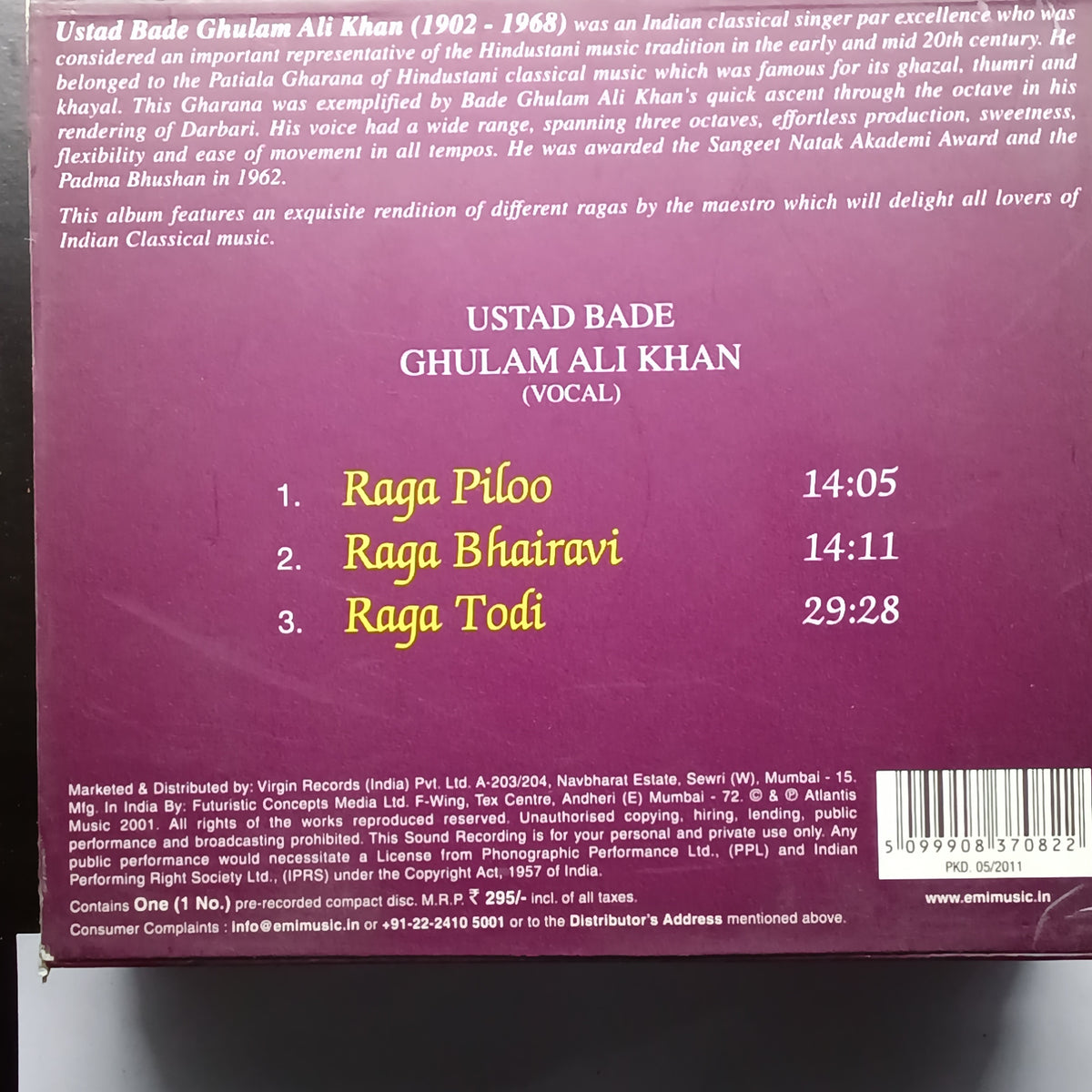 Bade Ghulam Ali Khan  - Classical Encounter (CD)