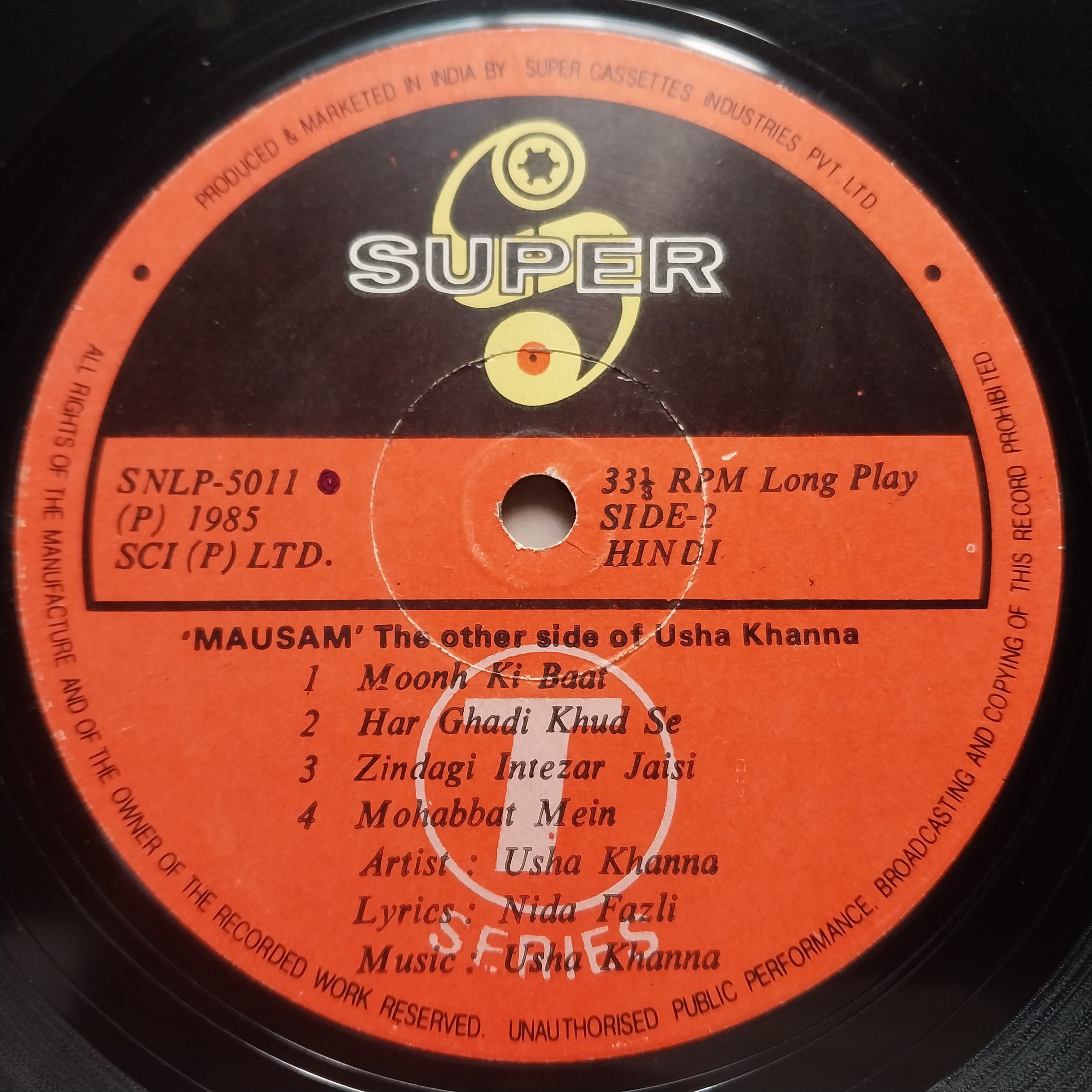 Usha Khanna  - Mausam (Vinyl)