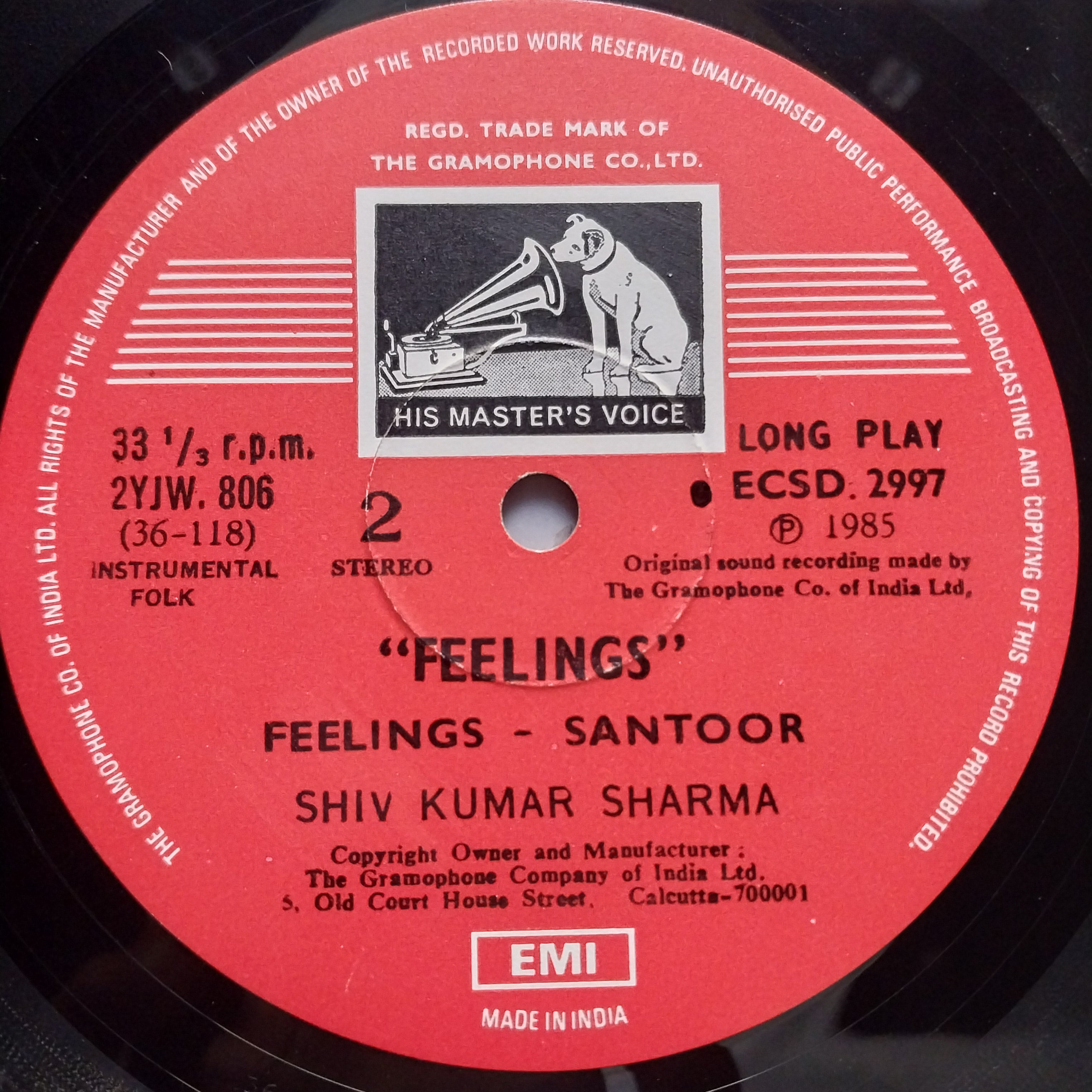 Shiv Kumar Sharma - Feelings (Vinyl)
