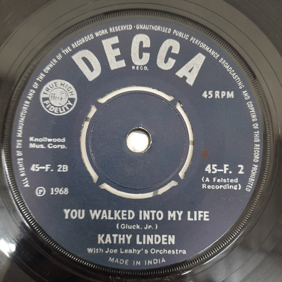 Kathy Linden - You Walked Into My Life  (45-RPM)