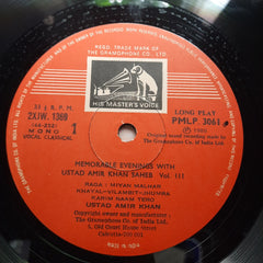 Ustad Amir Khan Saheb*  - Memorable Evenings With Ustad Amir Khan Saheb Vol. III (Vinyl)