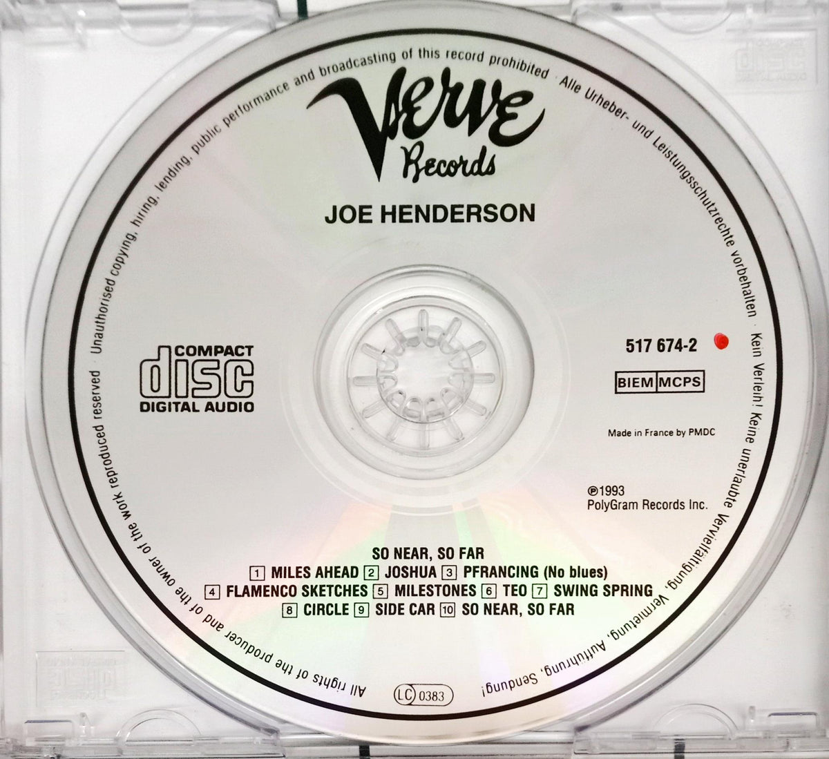 Joe Henderson - So Near, So Far (Musings For Miles) (CD)