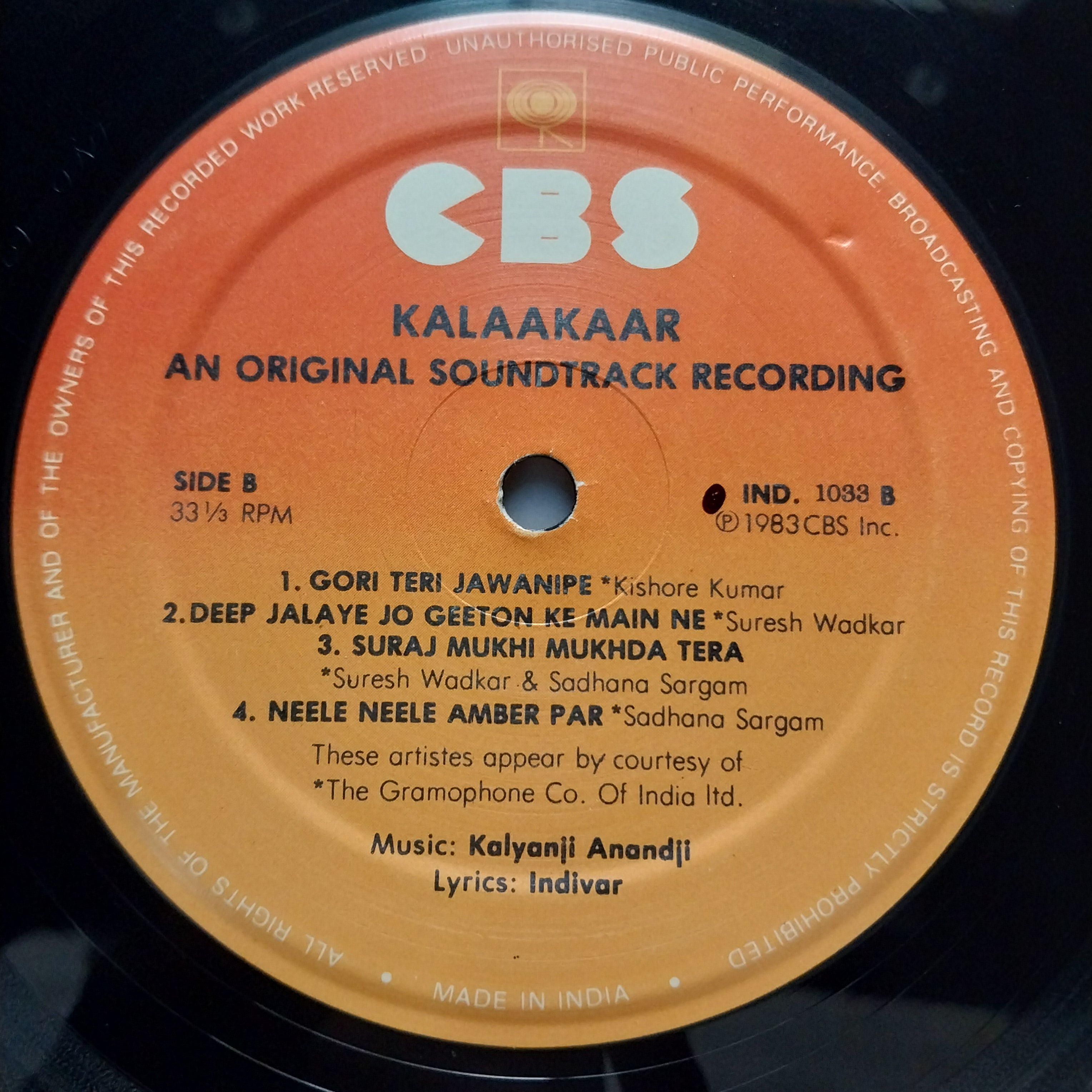 Kalyanji Anandji*, Indivar  - Kalaakaar (Vinyl)