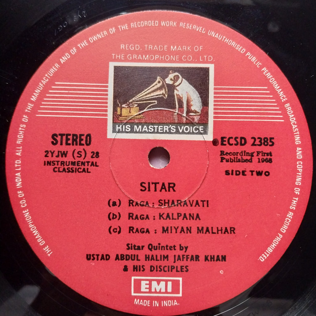 Abdul Halim Jaffer Khan  - Sitar Quintet (Vinyl)