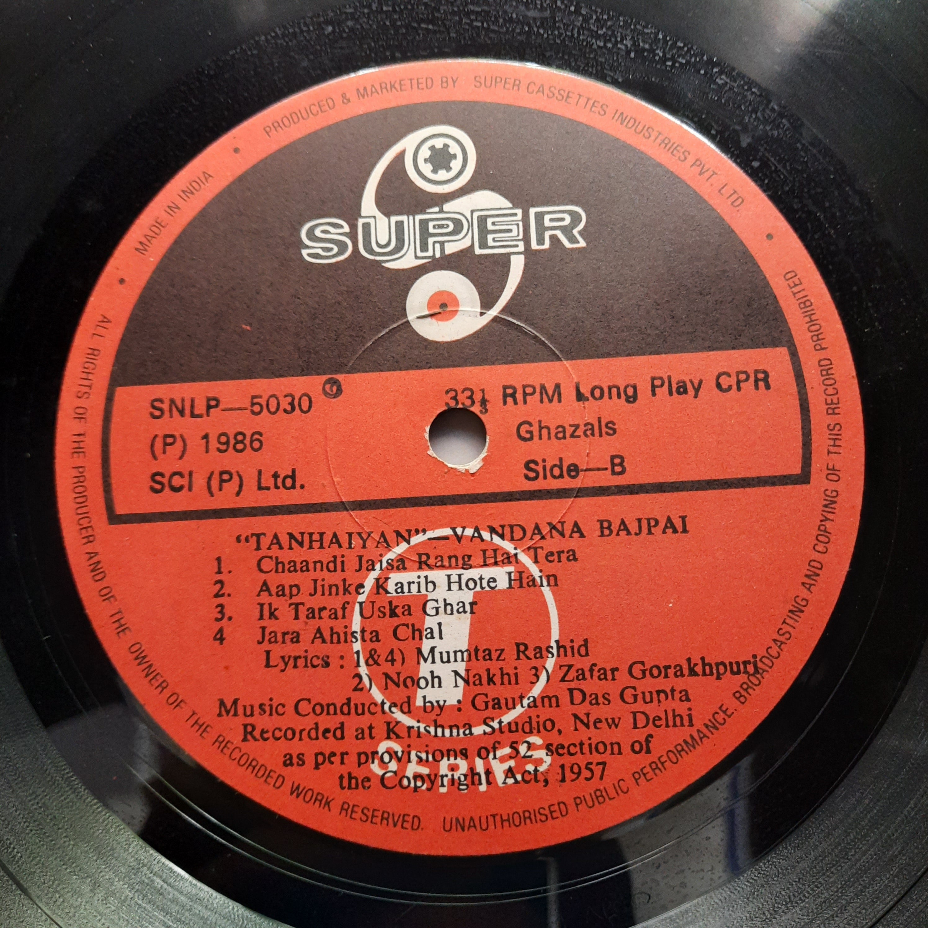 Vandana Bajpai  - Tanhaiyan (Vinyl)