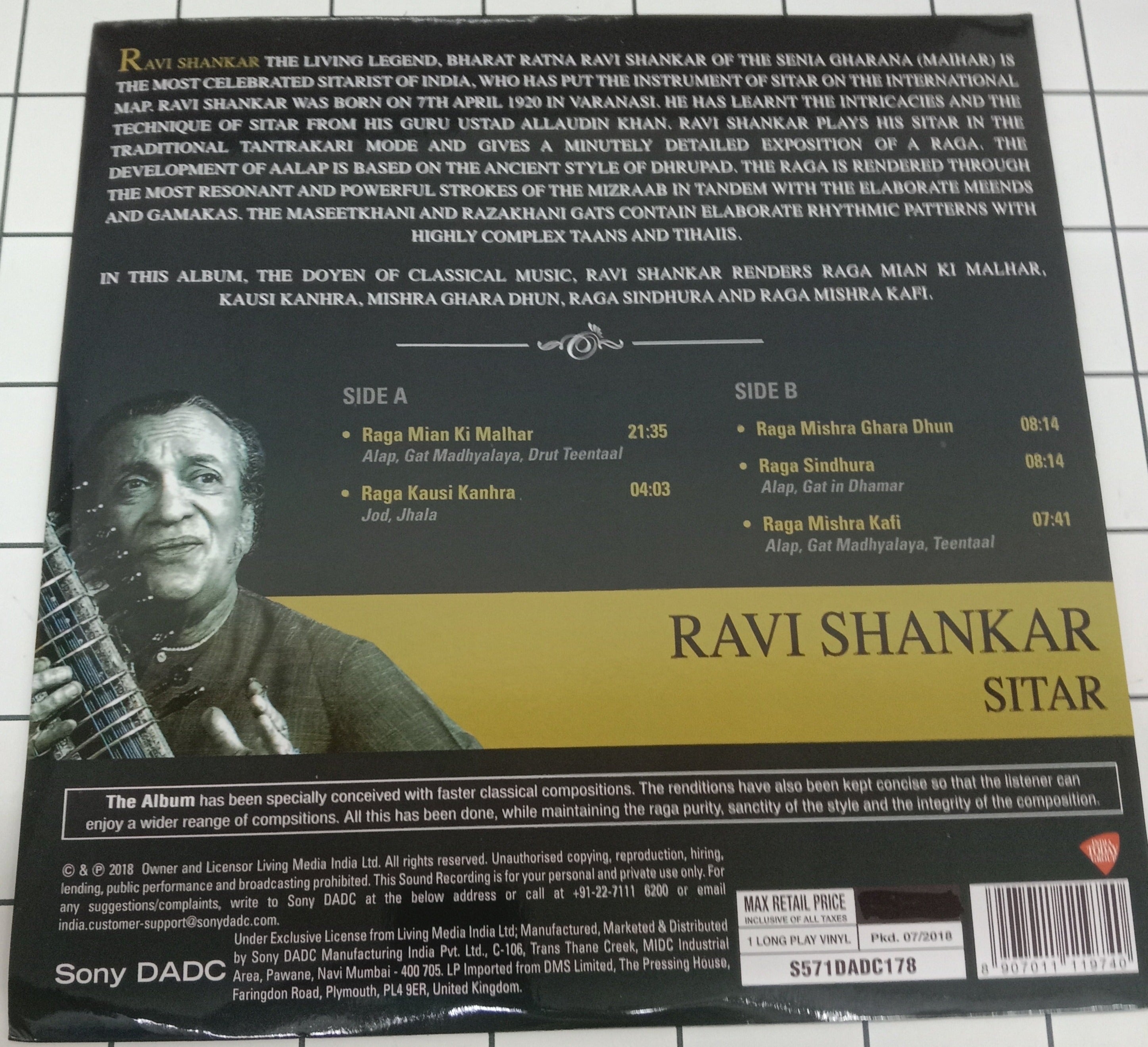 Ravi Shankar - The Best Of Maestro's - Sitar Hindustani Classical (Vinyl)