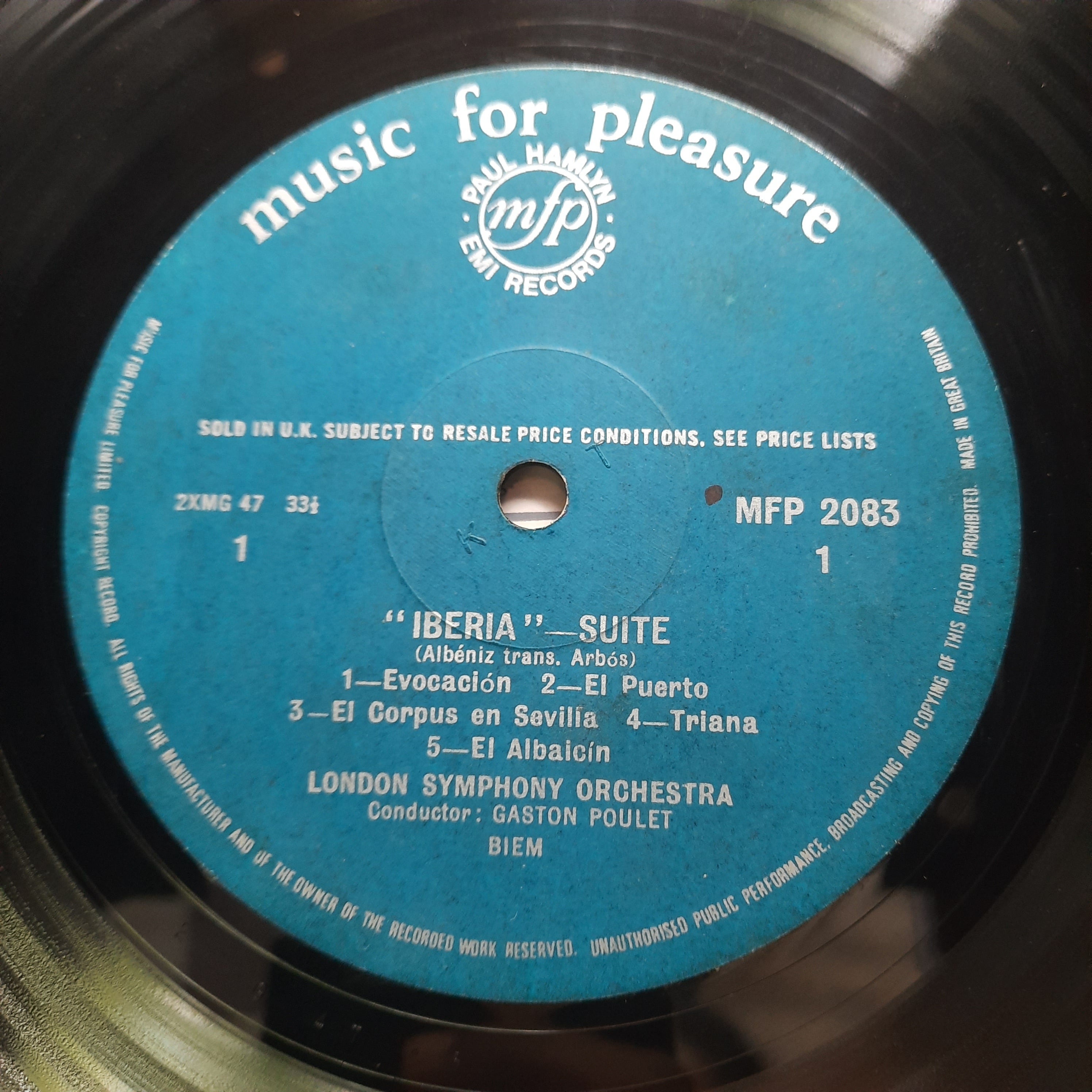 Albeniz*, Granados*, Falla*, Turina*, London Symphony Orchestra Conducted By Gaston Poulet – Iberia Suite, Goyescas - Intermezzo, La Vida Breve  - Interlude And Danza, La Procesion Del Rocio (Vinyl)