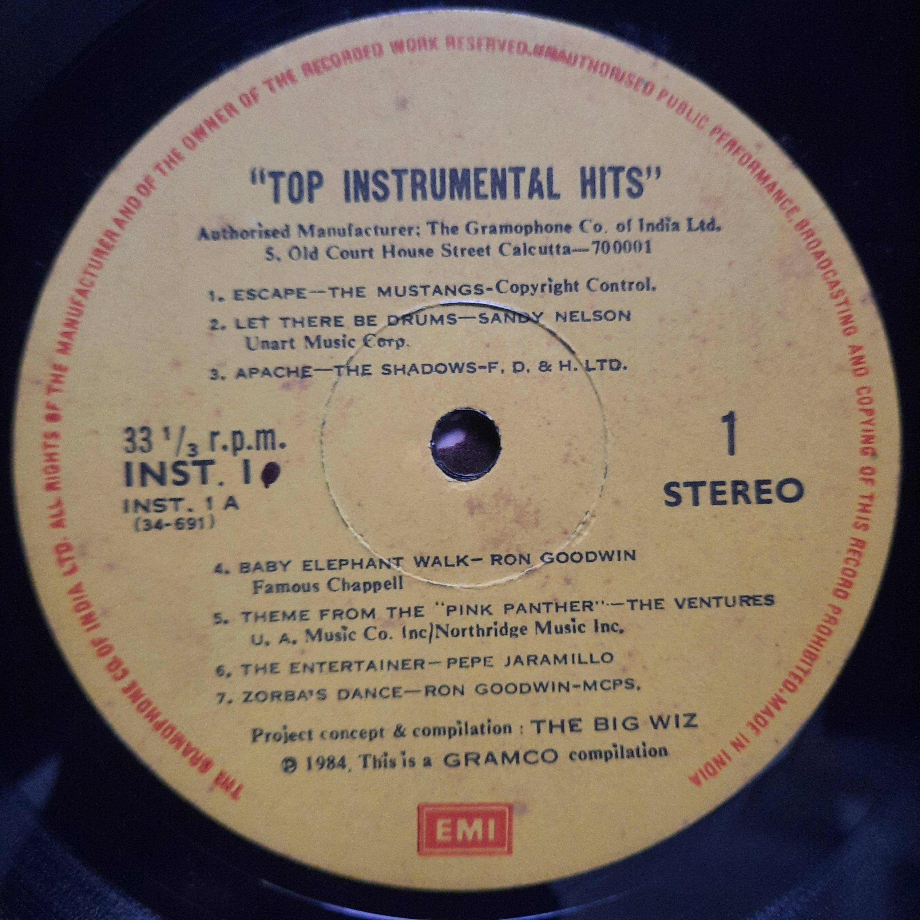 Various  - Top Instrumental Hits (Vinyl)