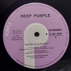 Deep Purple  - Made In Europe  (Vinyl)