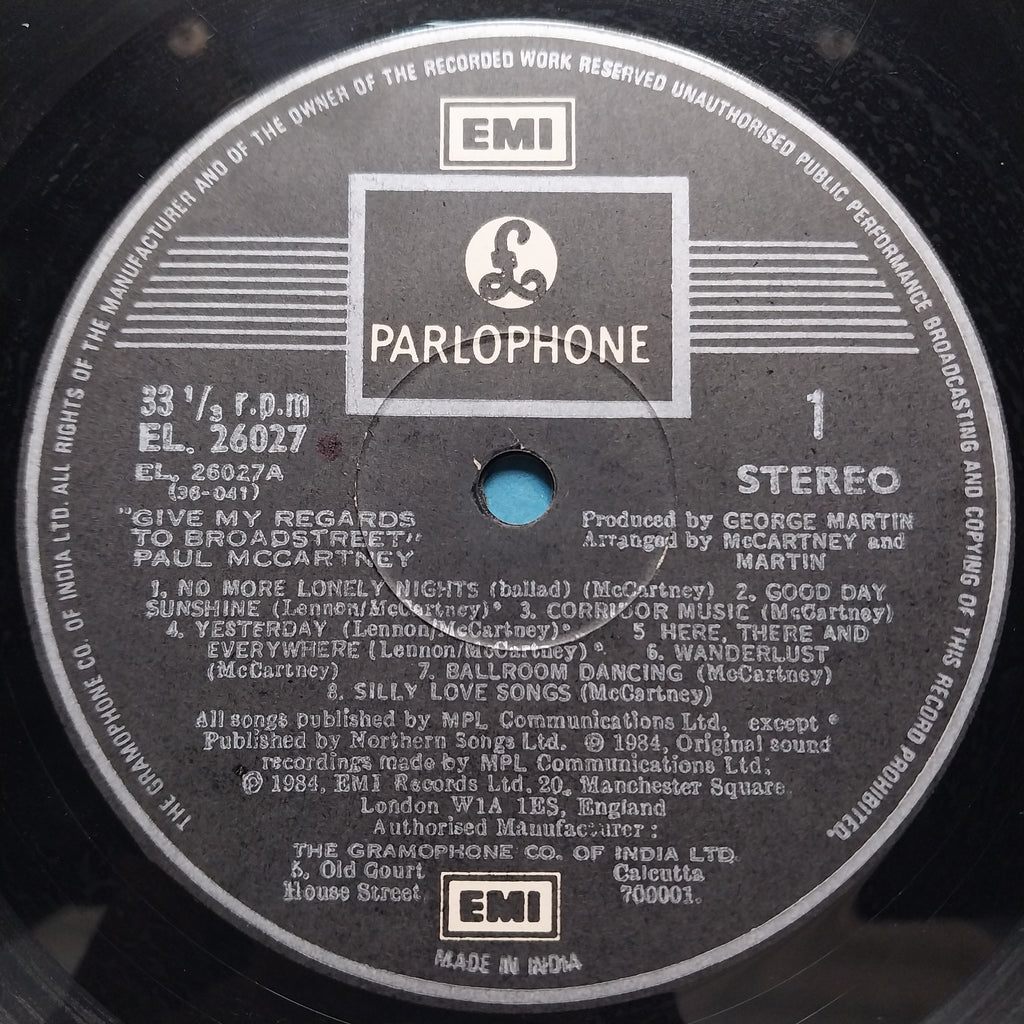 Paul McCartney  - Give My Regards To Broad Street (Vinyl)