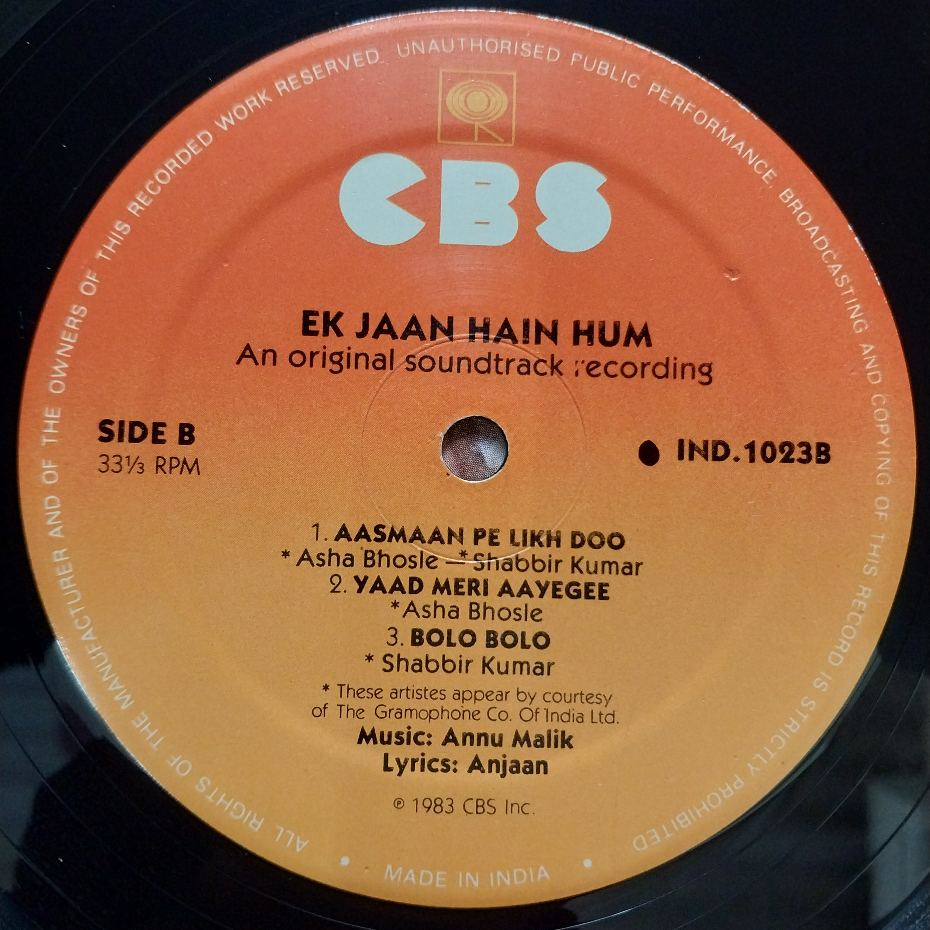 Annu Malik  - Ek Jaan Hain Hum  (Vinyl)