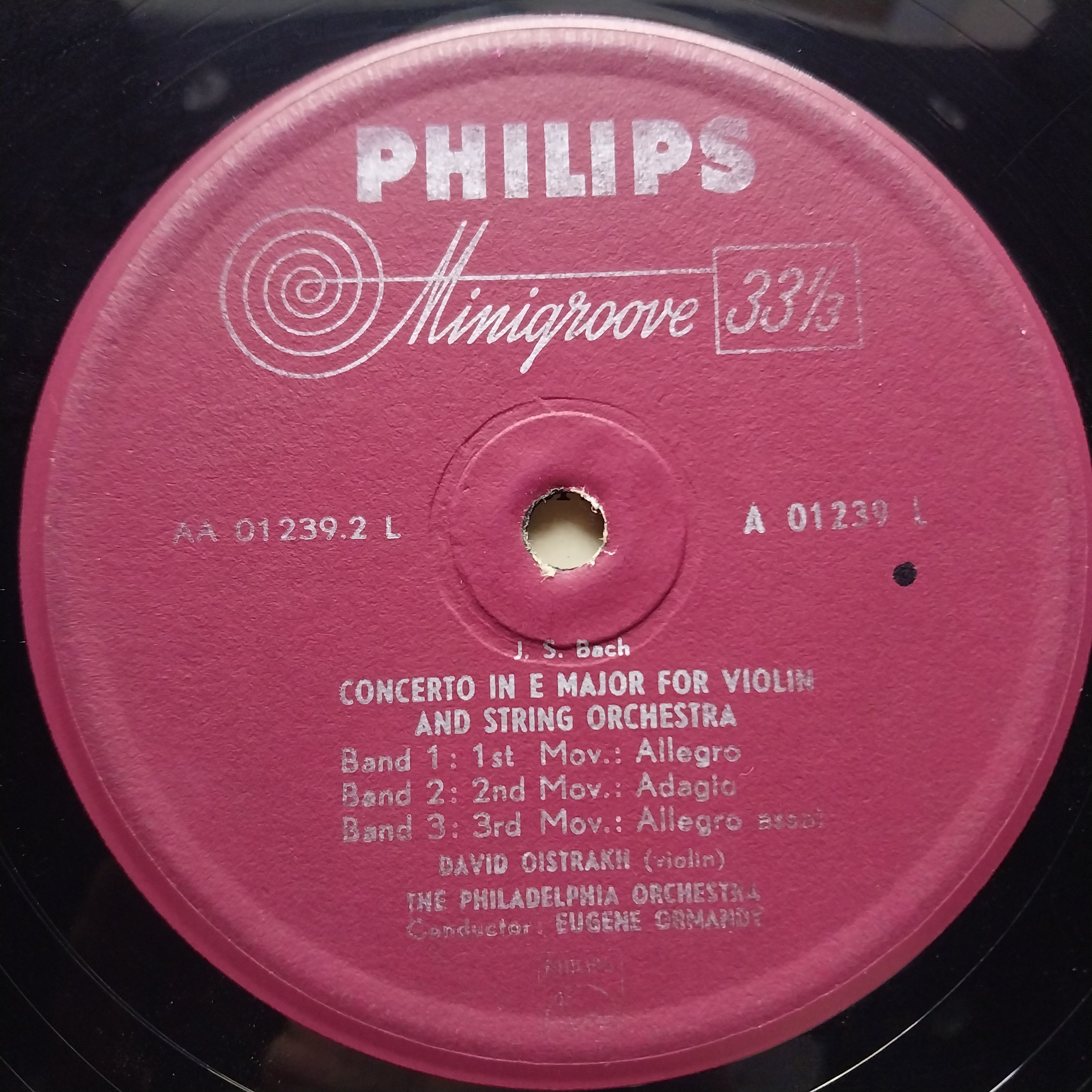A. Vivaldi*, David Oistrakh*, Isaac Stern, J. S. Bach*, The Philadelphia Orchestra  - Concerto For Two Violins And String Orchestra In A Minor (Vinyl)