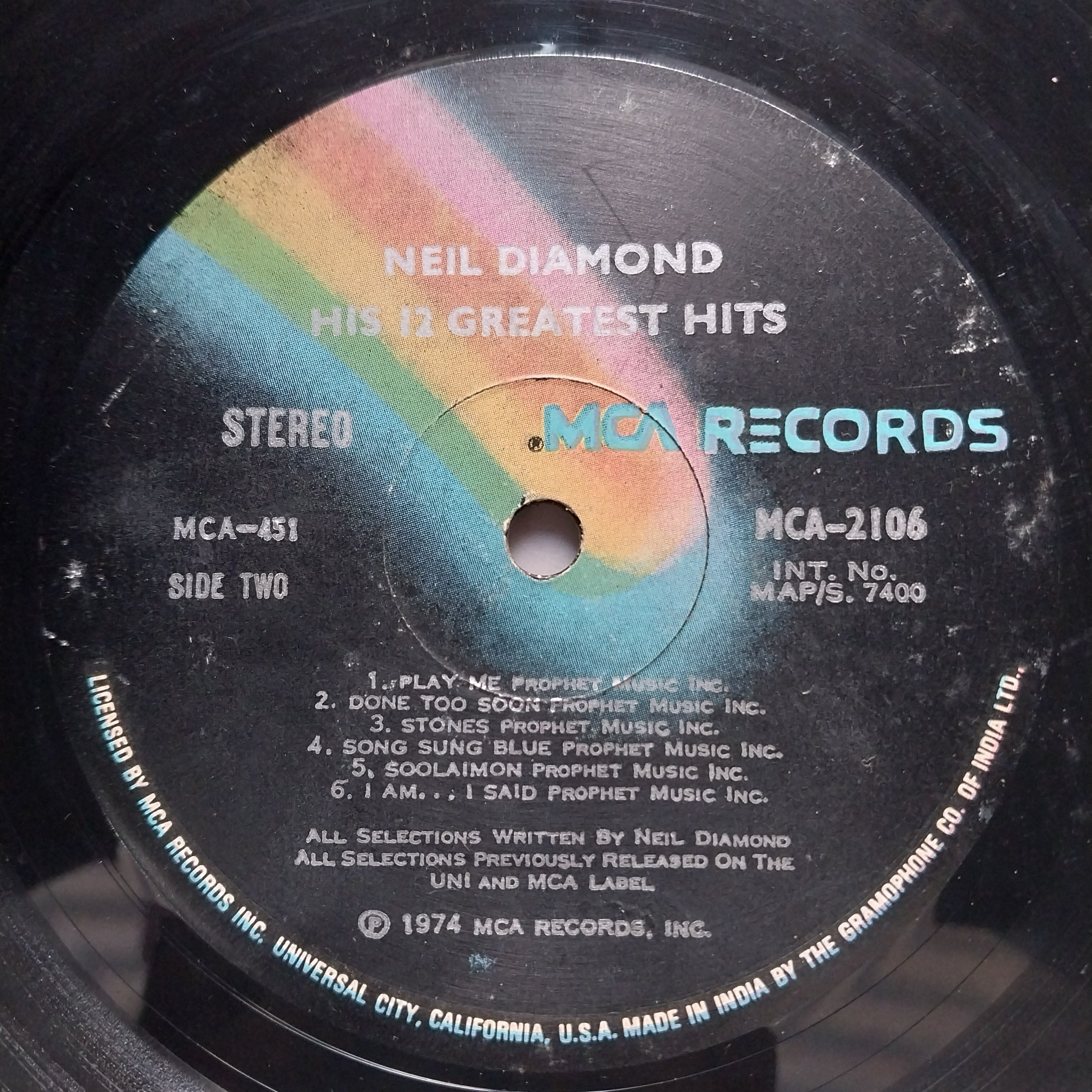 Neil Diamond  - His 12 Greatest Hits (Vinyl)