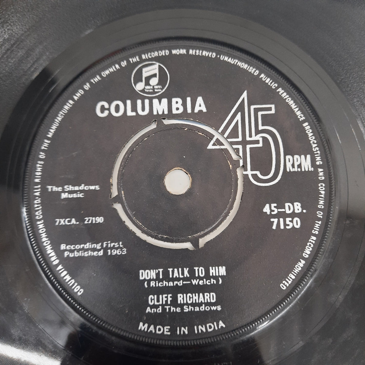 Cliff Richard And The Shadows*  -  Don't Talk To Him (45-RPM)