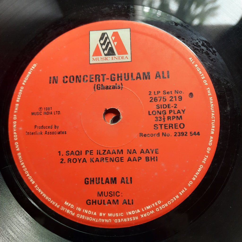 Ghulam Ali  - In Concert (Ghazals) (Vinyl)