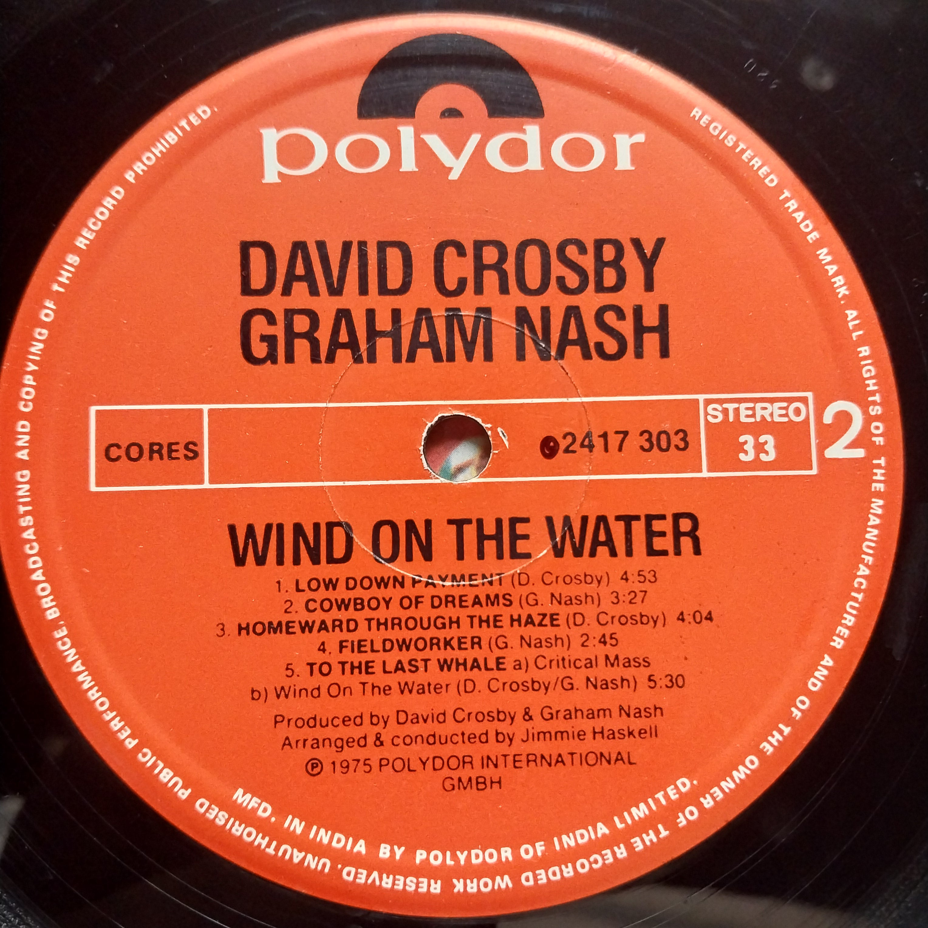 David Crosby Graham Nash*  - Wind On The Water (Vinyl)