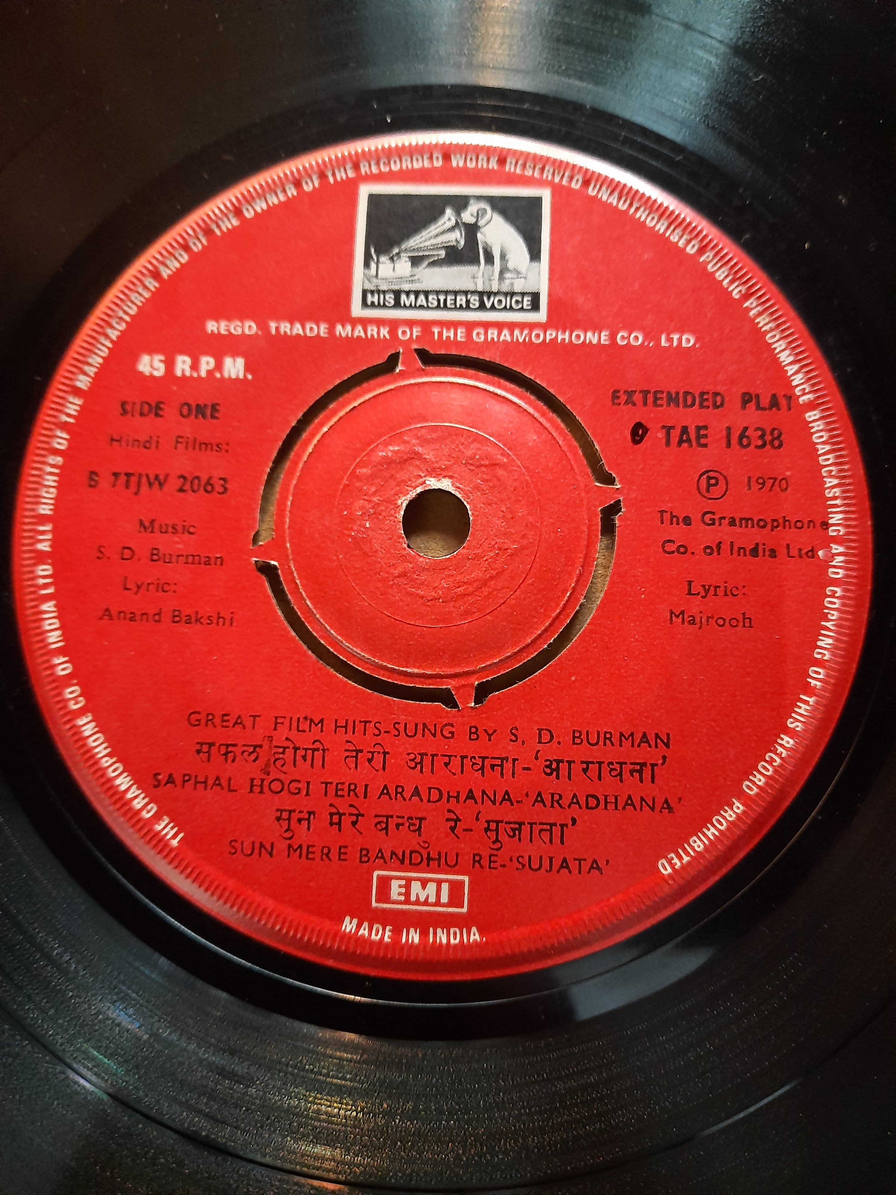 S. D. Burman  - Great Film Hits - Sung By (45-RPM)