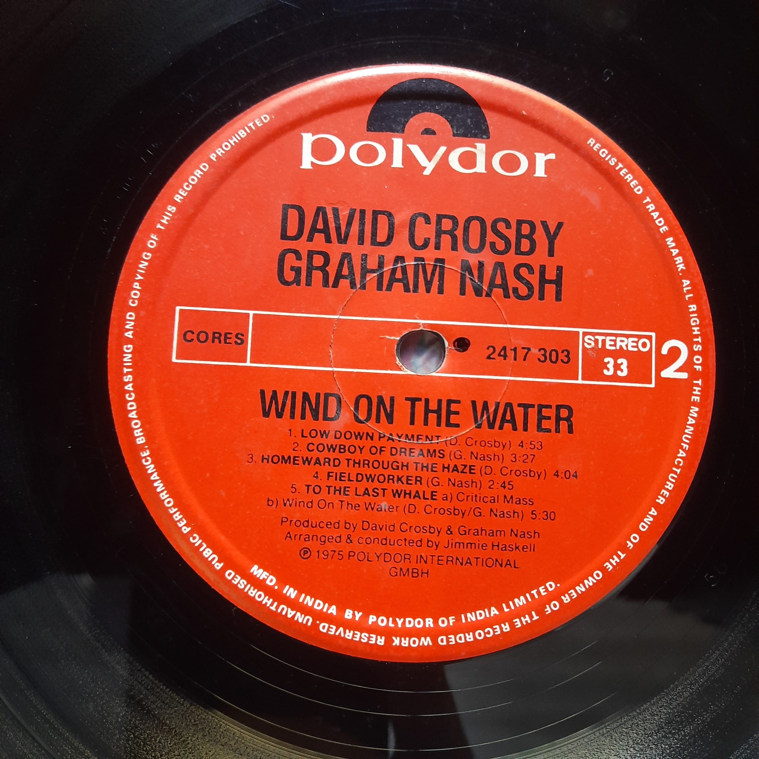 David Crosby Graham Nash* - Wind On The Water (Vinyl)