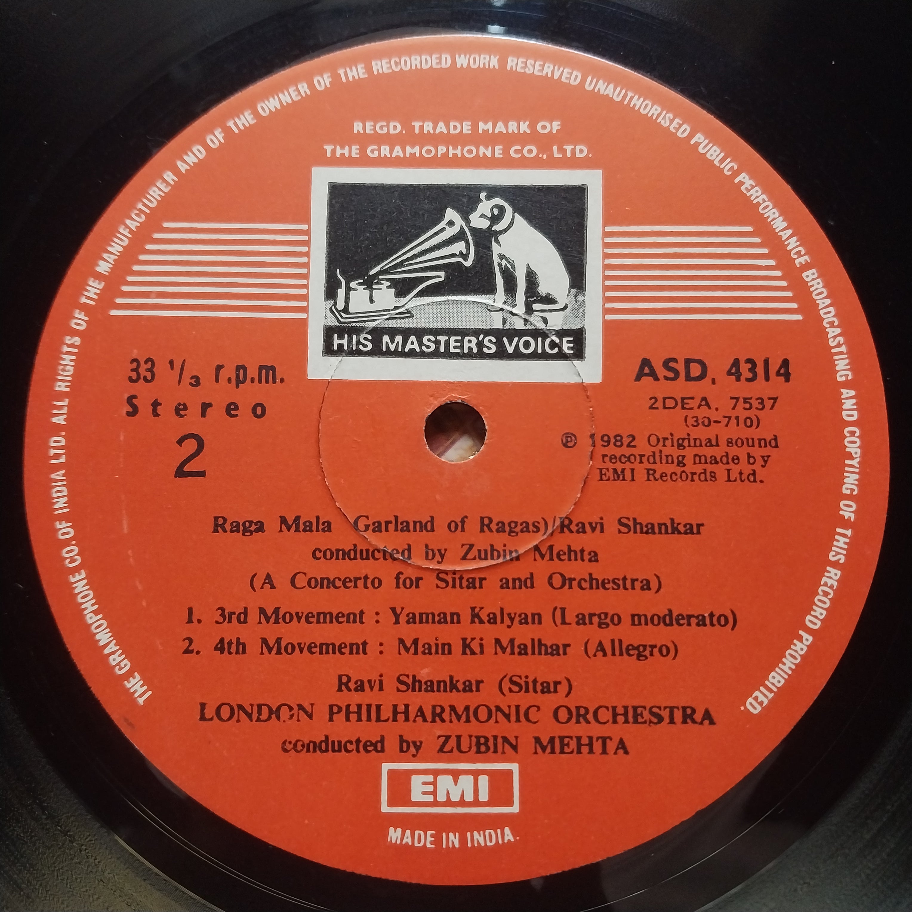 Ravi Shankar And Zubin Mehta And London Philharmonic Orchestra  - Raga Mala (Garland Of Ragas) (Vinyl)