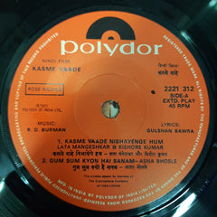 Rahul Dev Burman  - Kasme Vaade  (45-RPM)