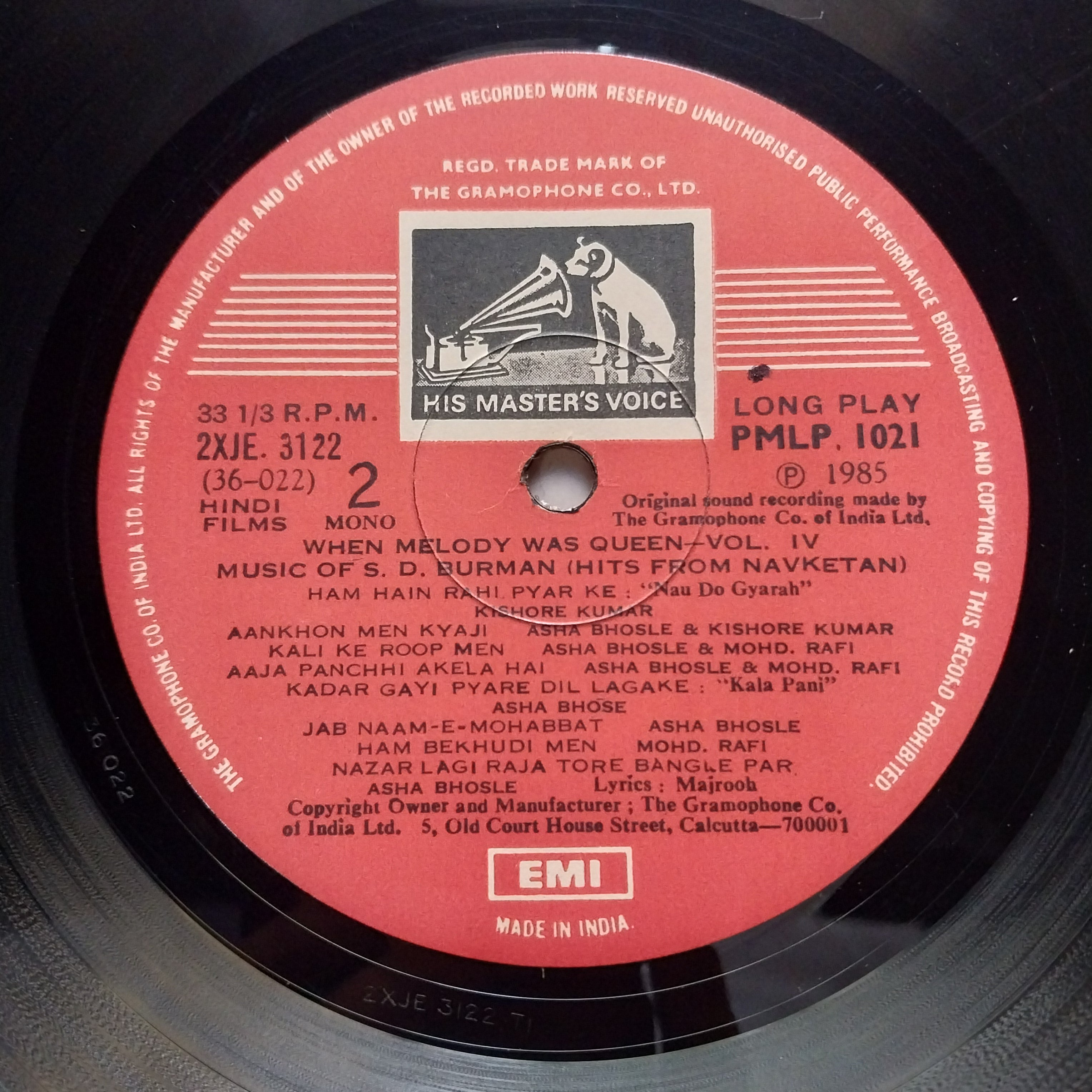 S. D. Burman - When Melody Was Queen-Vol. IV, Music Of S.D. Burman (Hits From Navketan (Vinyl)