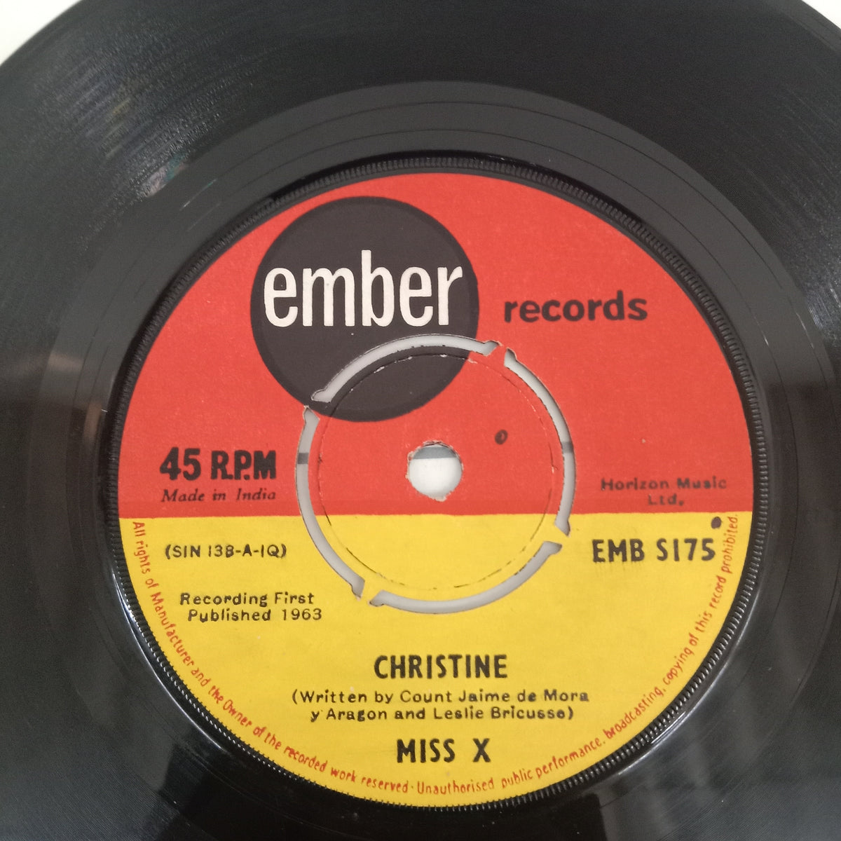 Miss X -  Christine (45-RPM)