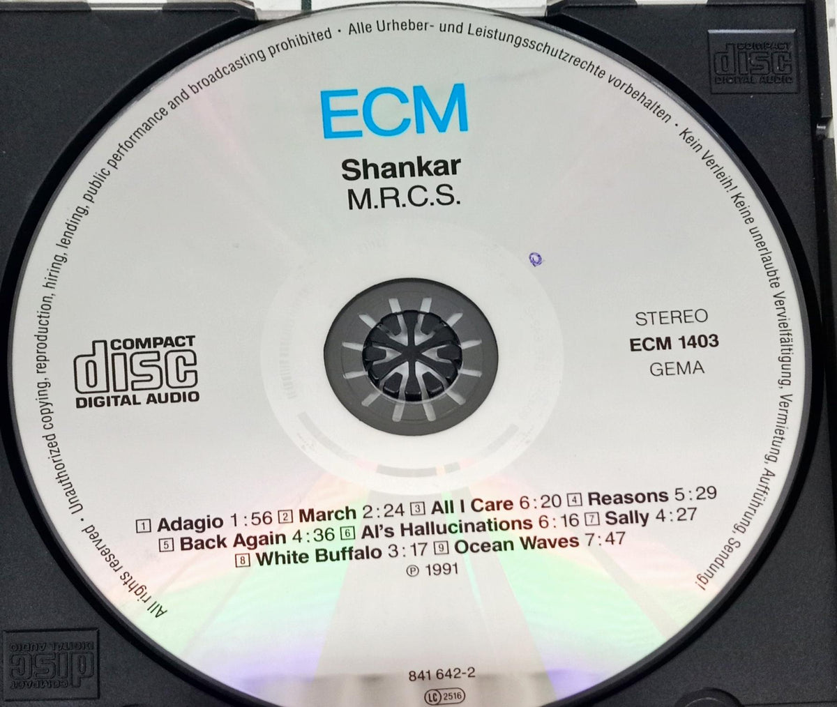 Shankar - M.R.C.S. (CD)